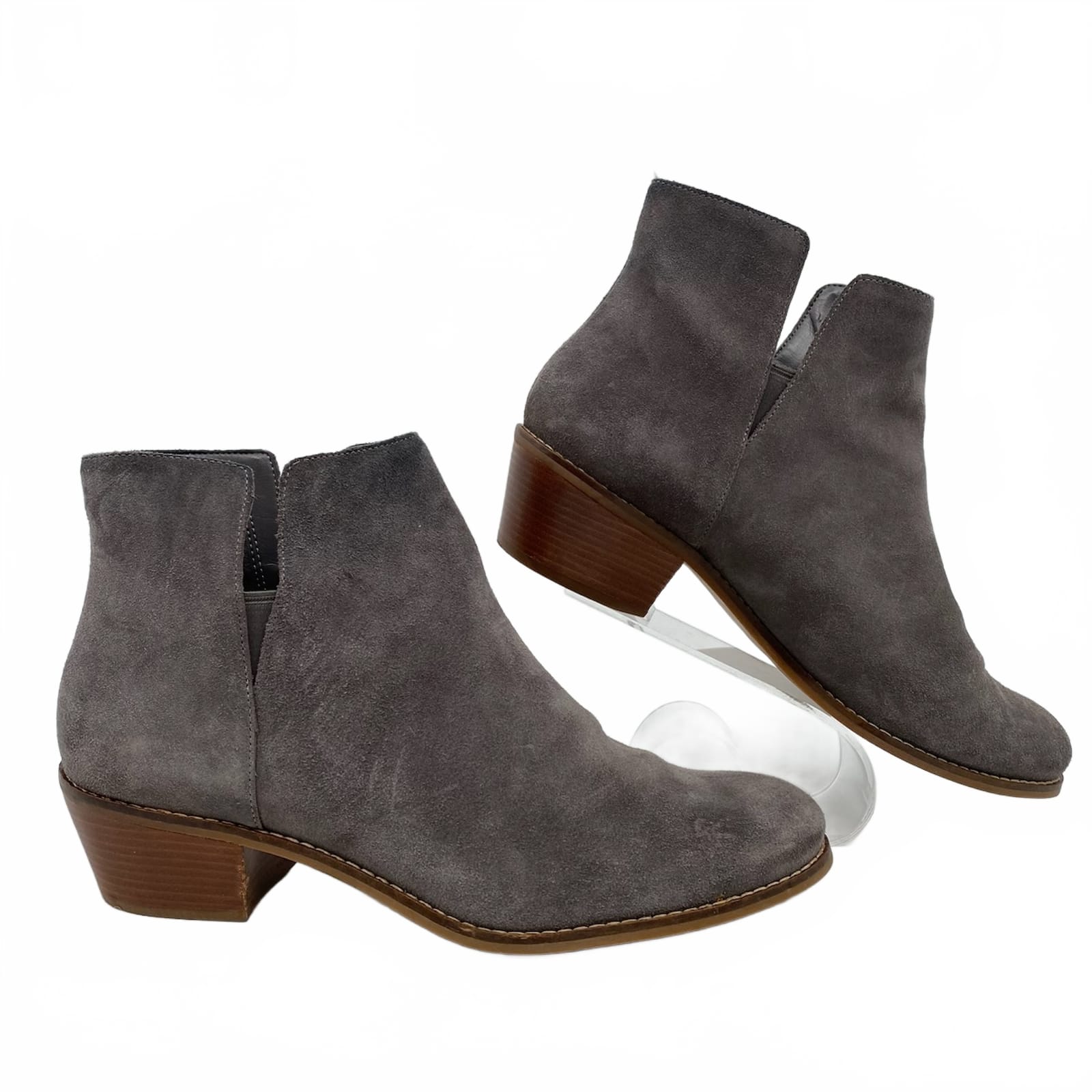 Cole Haan Gray Suede Ankle Boots