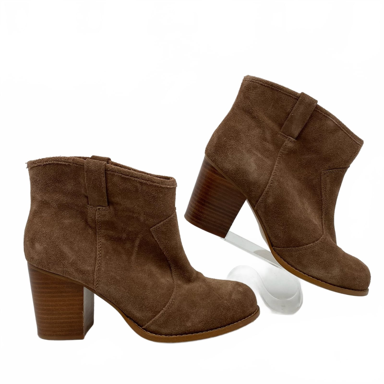 Splendid Brown Suede Heeled Ankle Booties