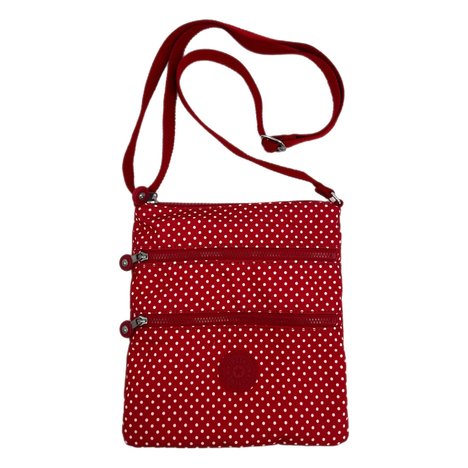 Kipling Red Polka Dot Lined Crossbody Bag