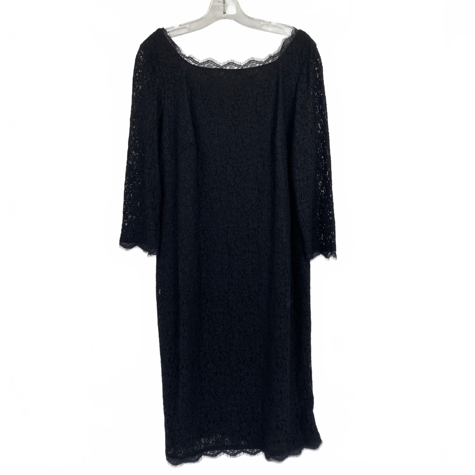 Adrianna Papell Black Lace Pencil Dress