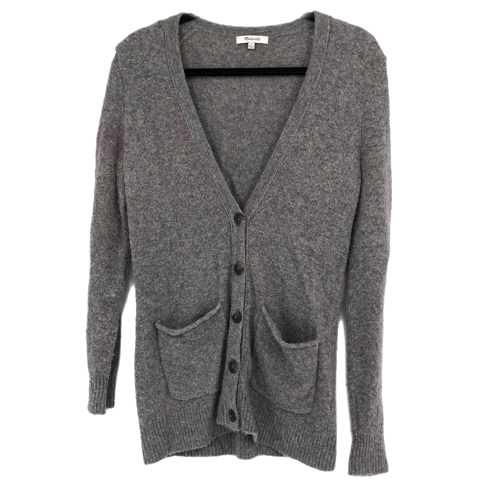 Madewell Gray V-Neck Sweater