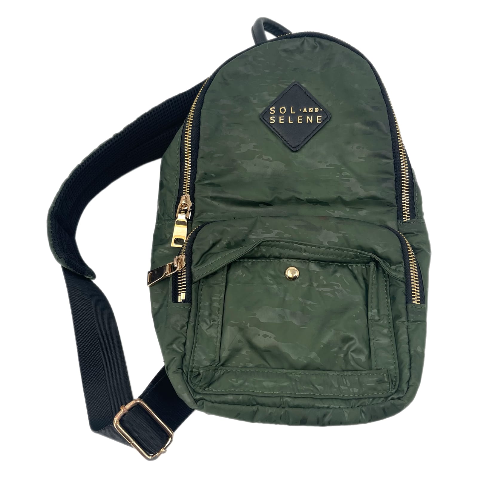 Anthropologie Green Camouflage Mini Backpack