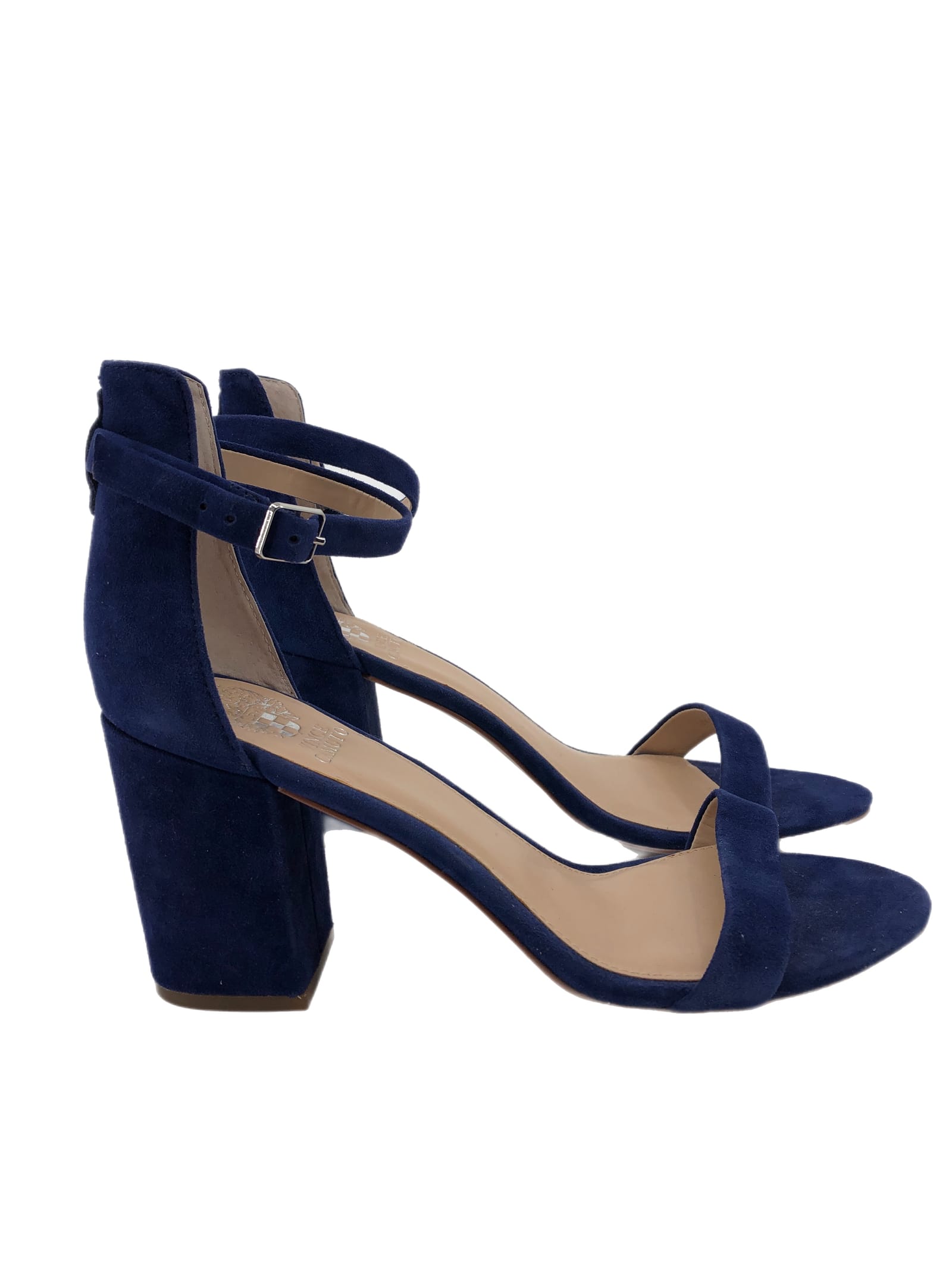 Vince Camuto Blue Leather Block Heels