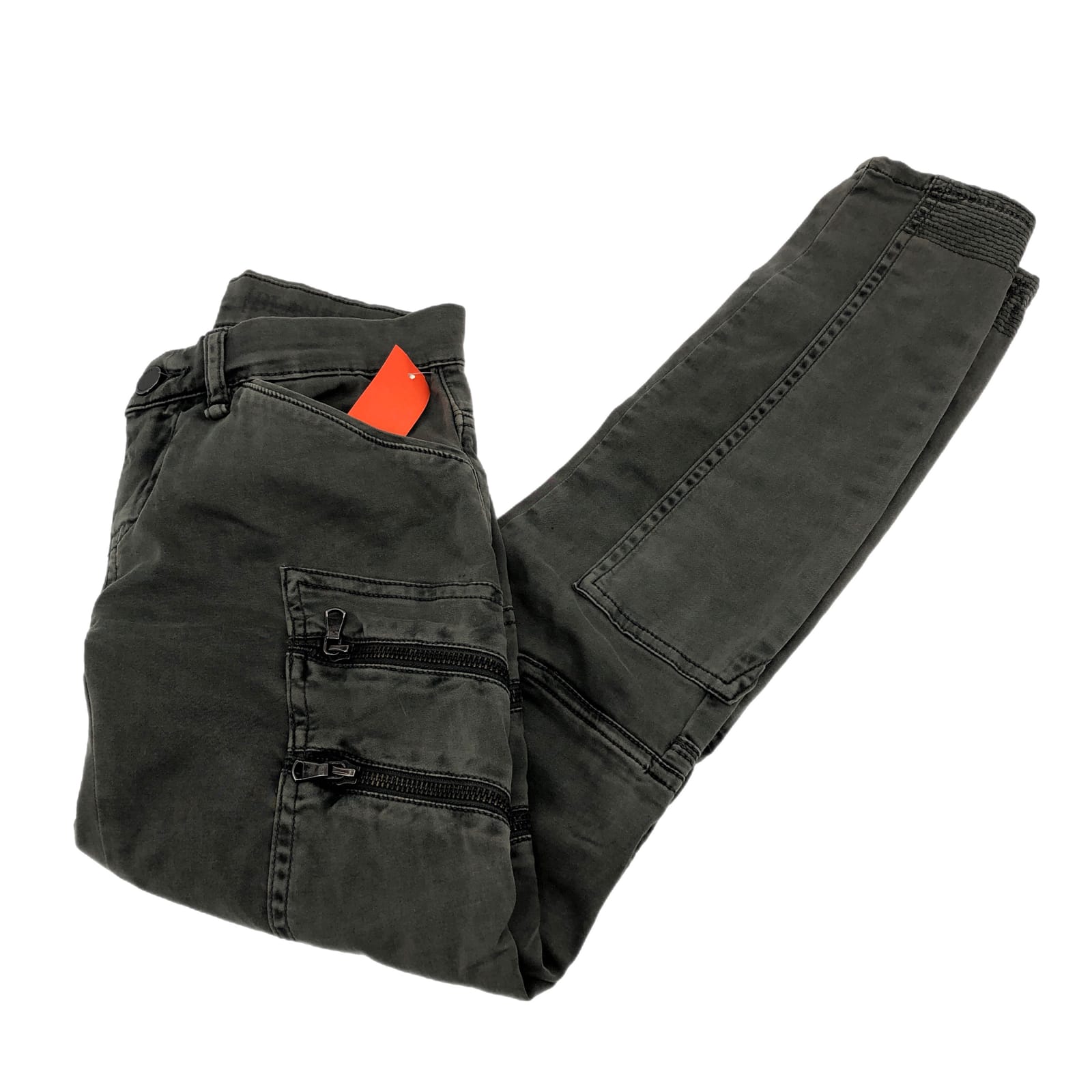 Blank NYC Green Zipper Skinny Jeans