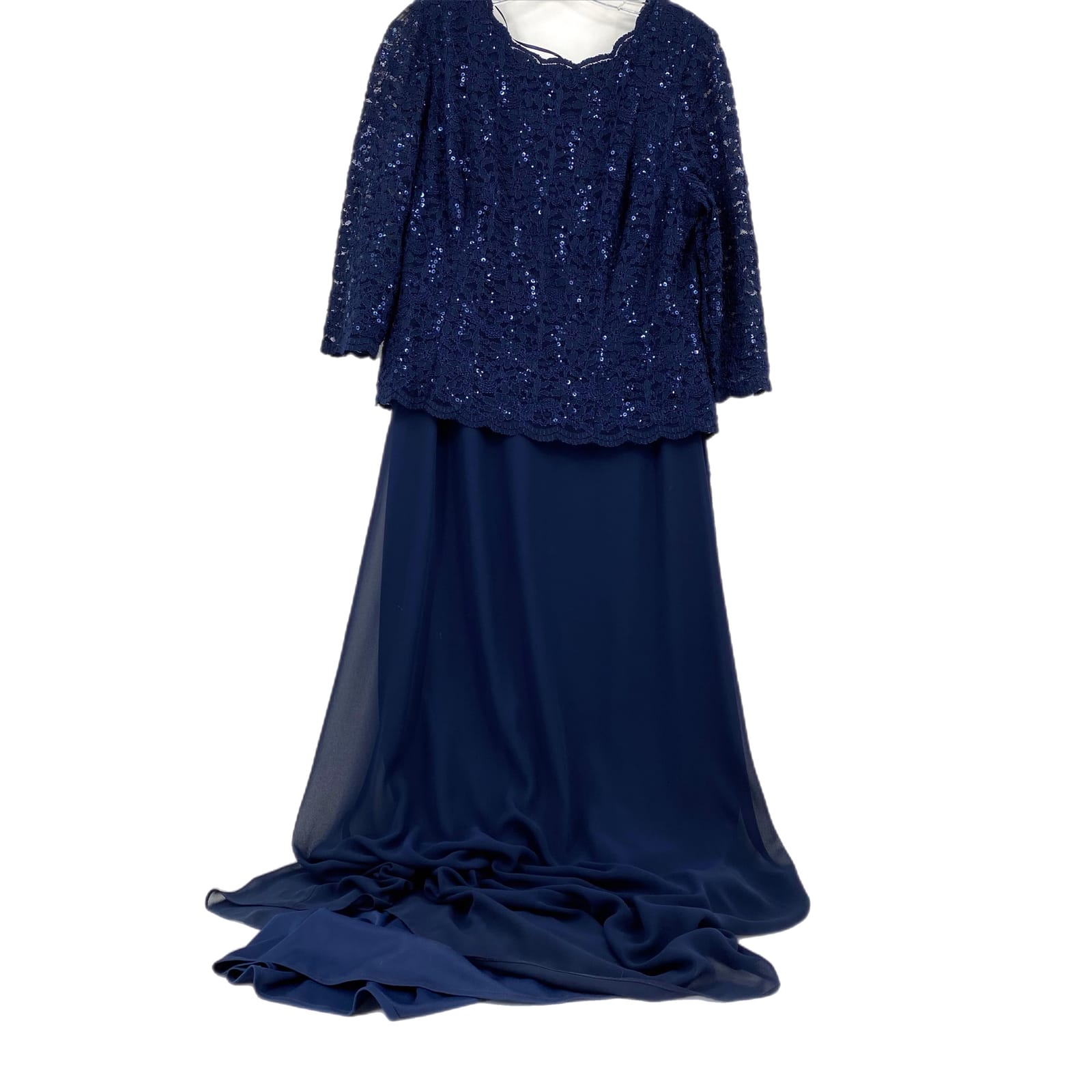 Alex Evenings Blue Maxi Dress