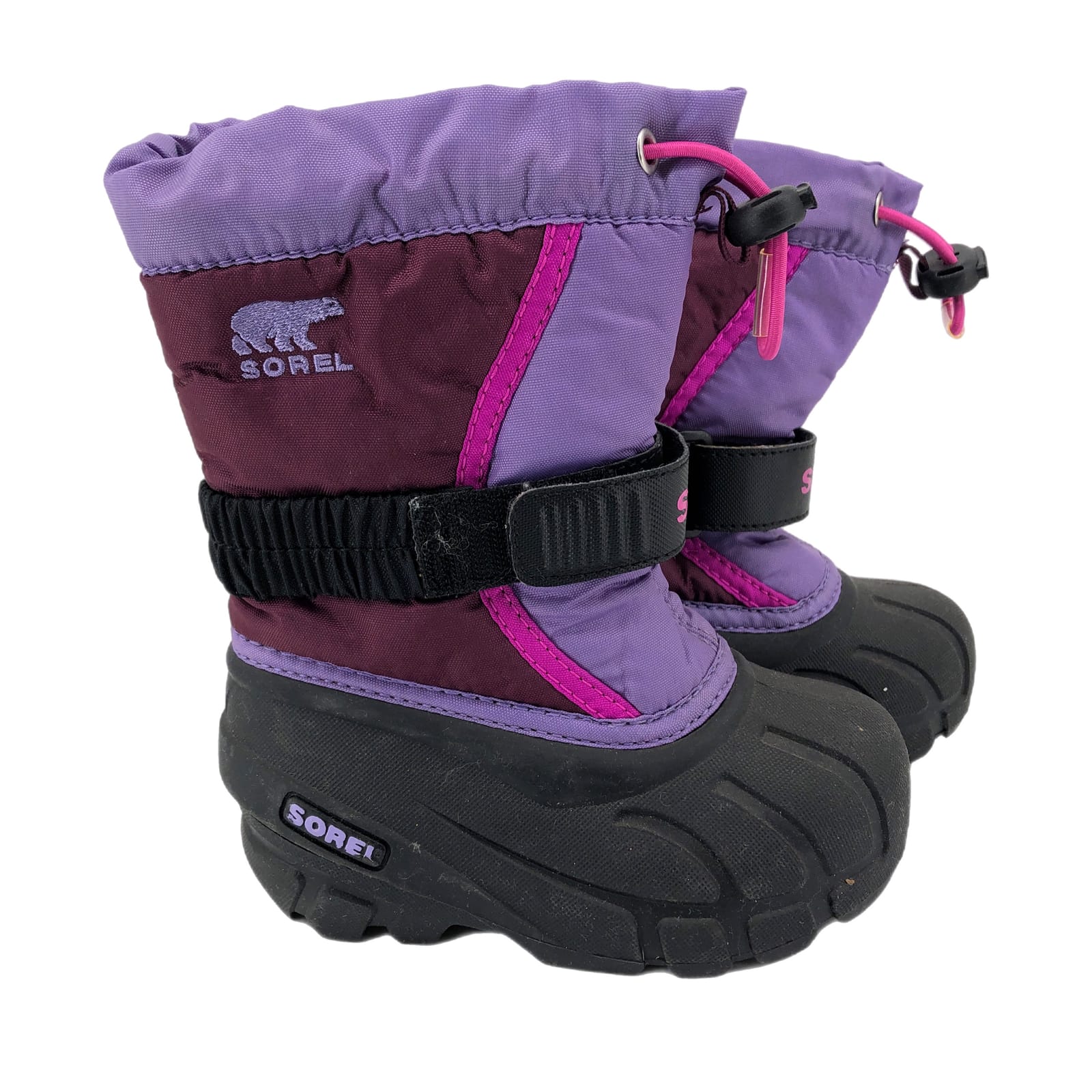 Sorel Purple & Black Synthetic Rain & Snow Boots