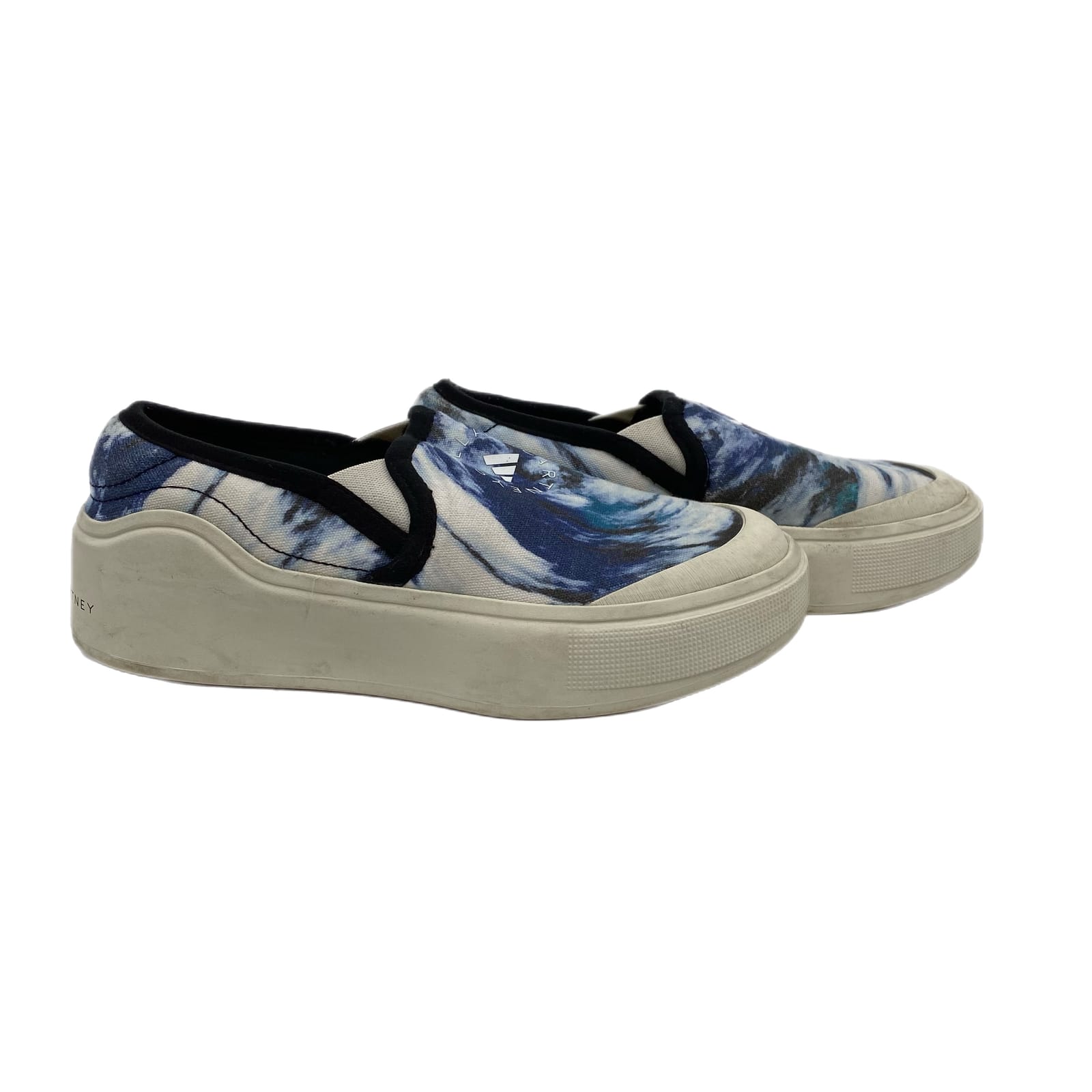 Adidas by Stella McCartney Blue Marble Canvas Sneakers
