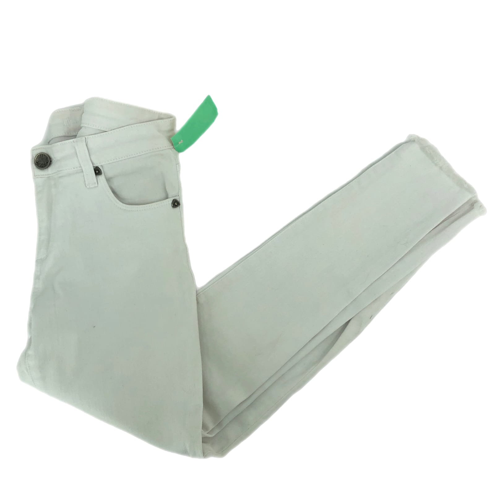 Kut from the Kloth White Skinny Straight Leg Jeans