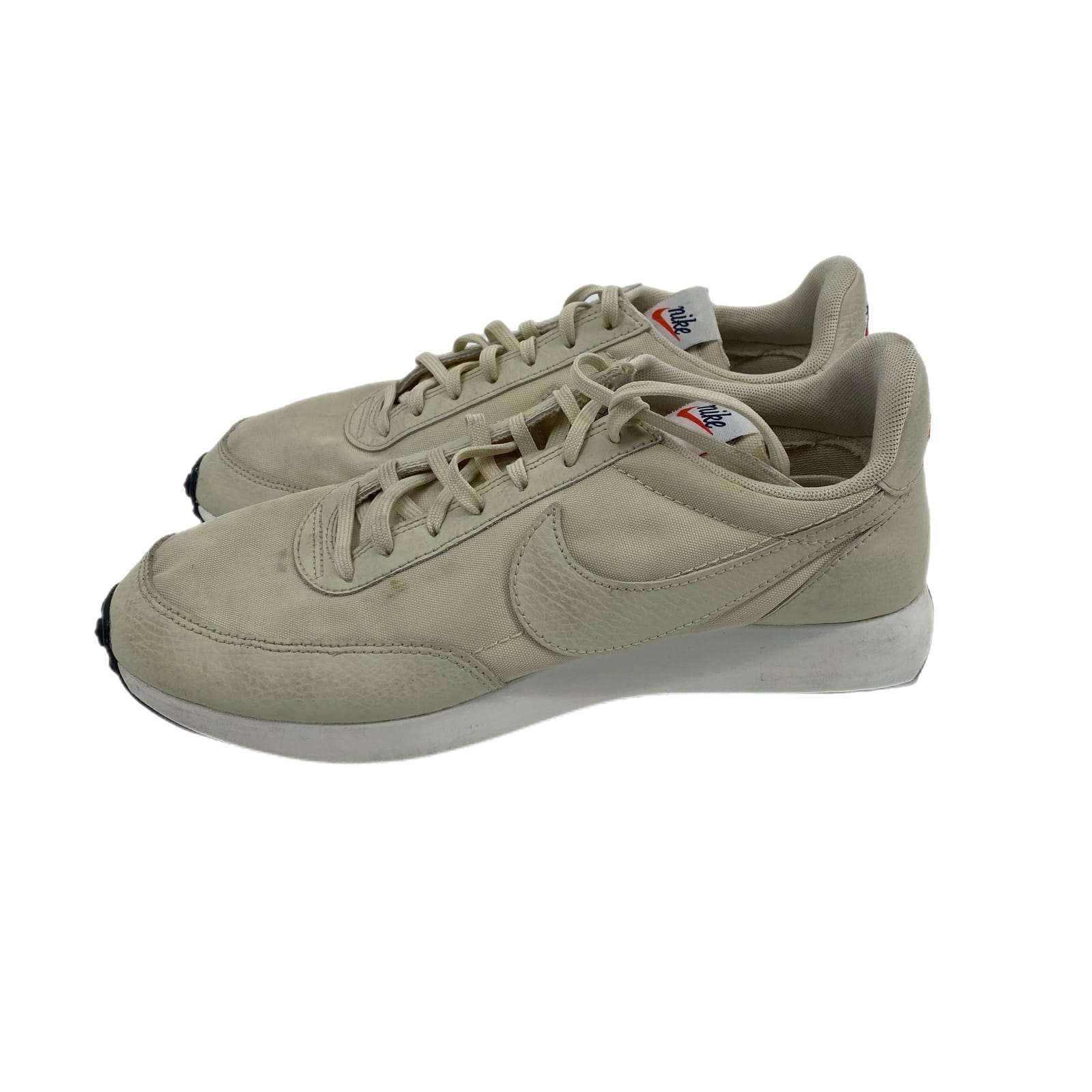 Nike Beige Lace Up Silk Athletic Shoes