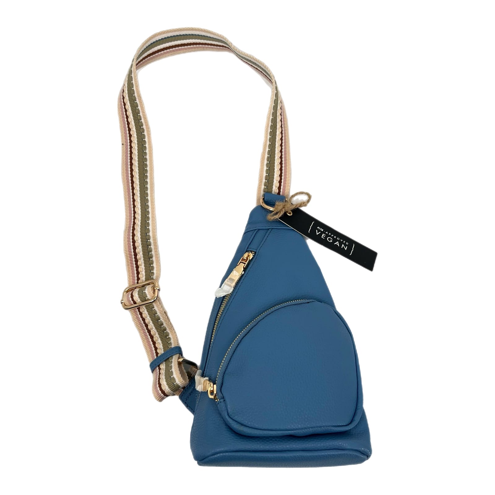 Blue Triangle Crossbody Bag
