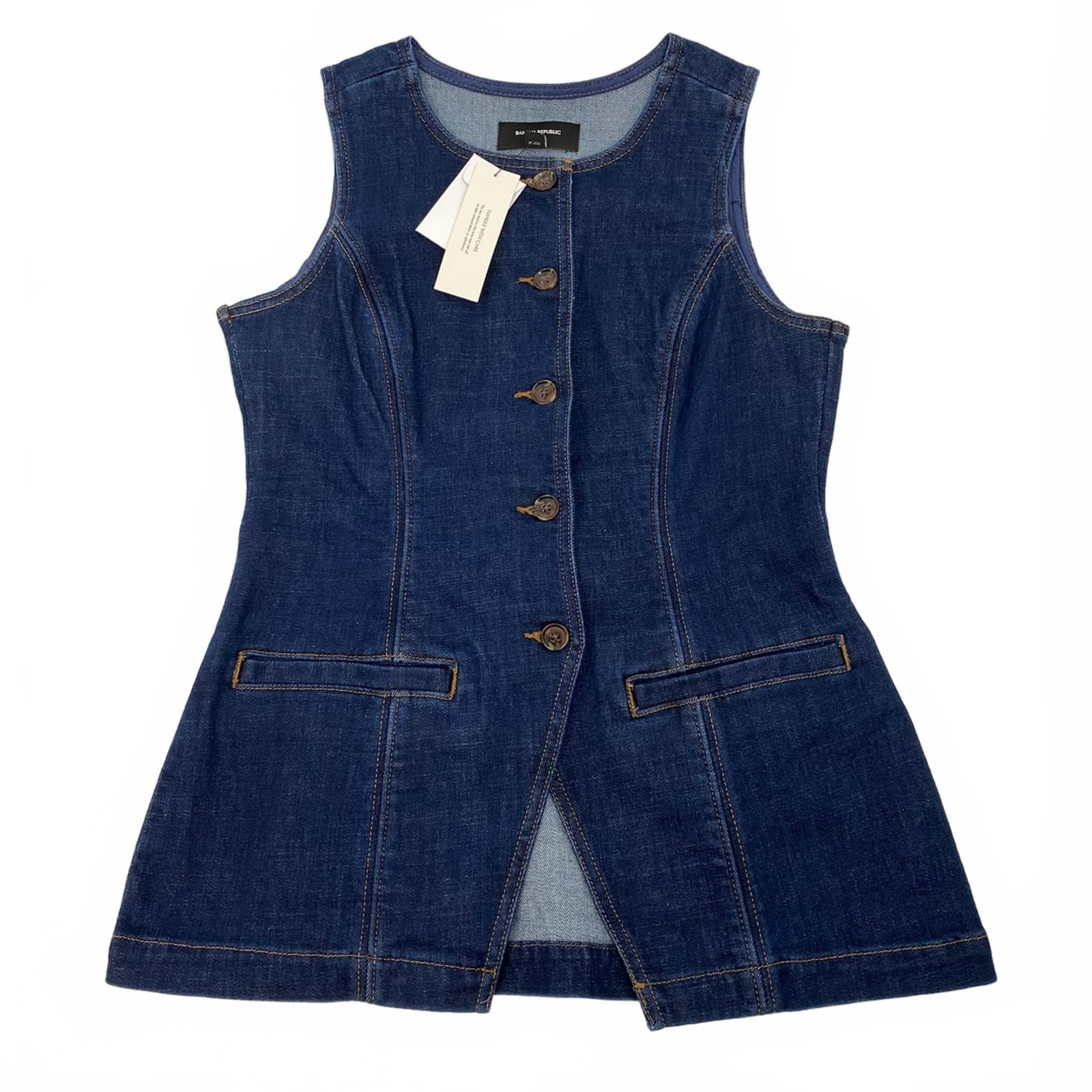 Banana Republic Blue Denim Button Front Tank