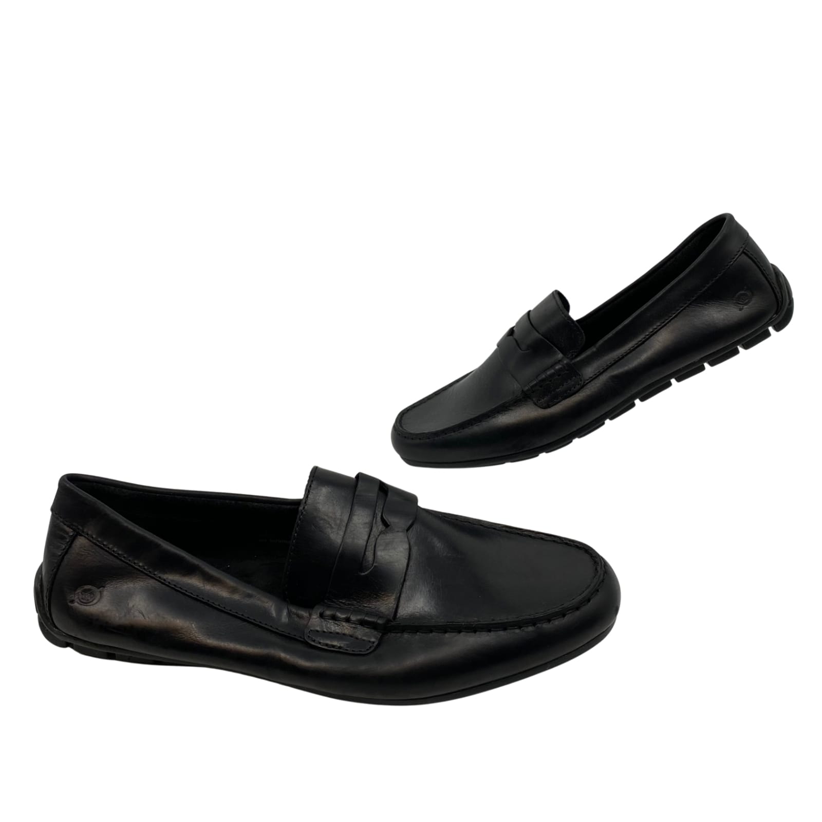 Born Black Leather Venetian Loafers