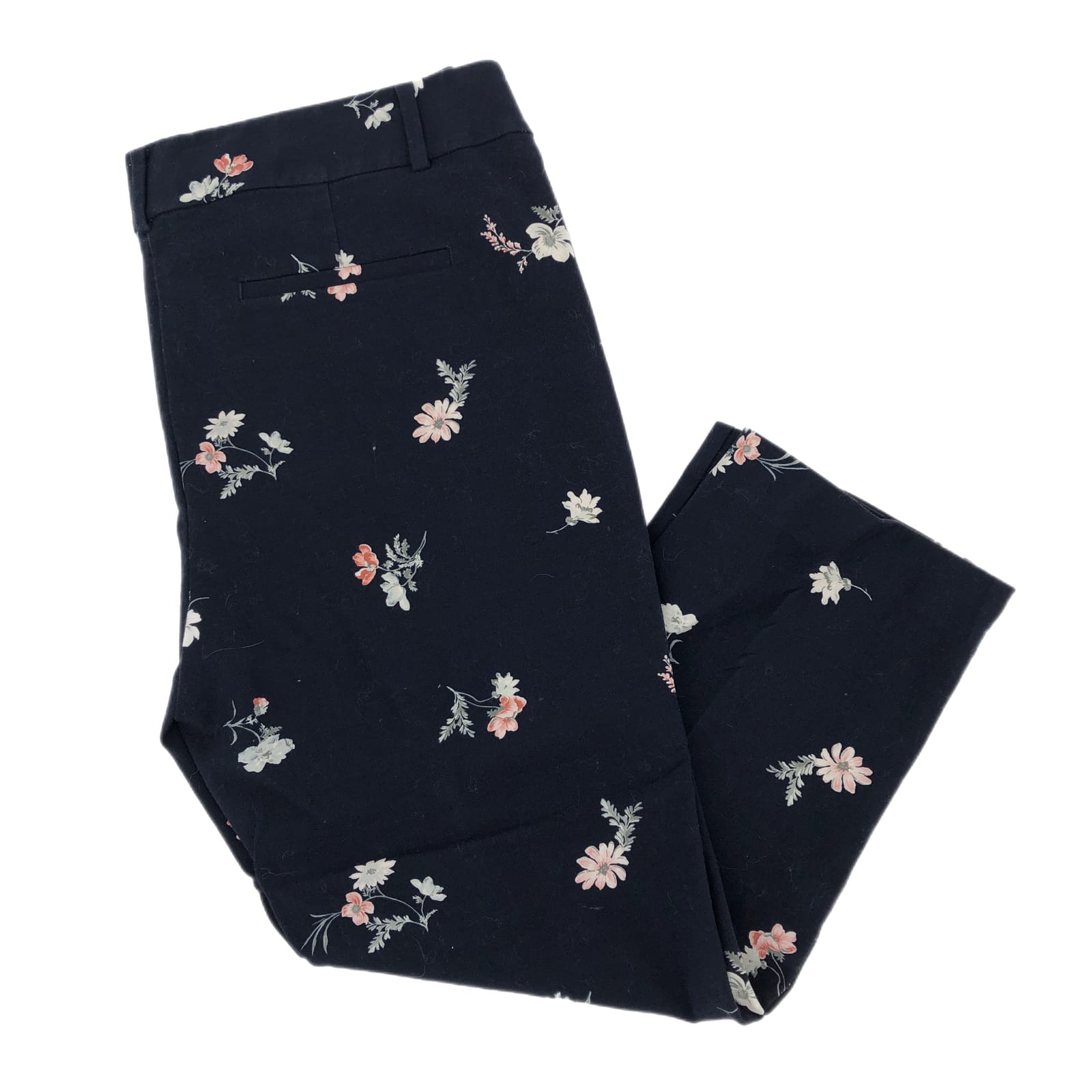LOFT Blue & White Floral High Rise Pants