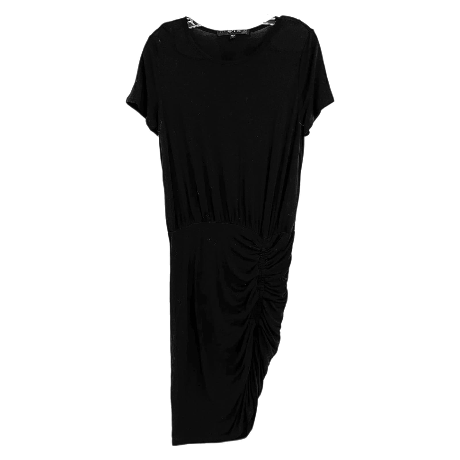 Veronica Beard Black Ruched Midi Dress