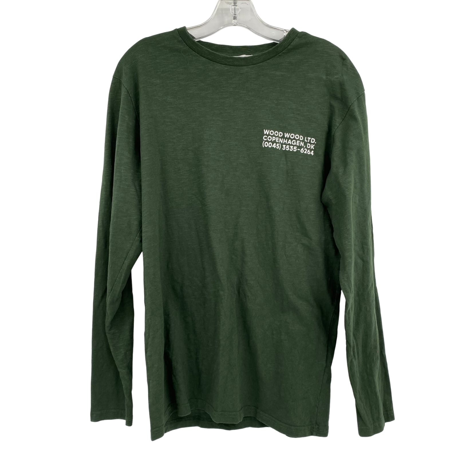 Wood Wood Green 100% Cotton Long Sleeve T-Shirt