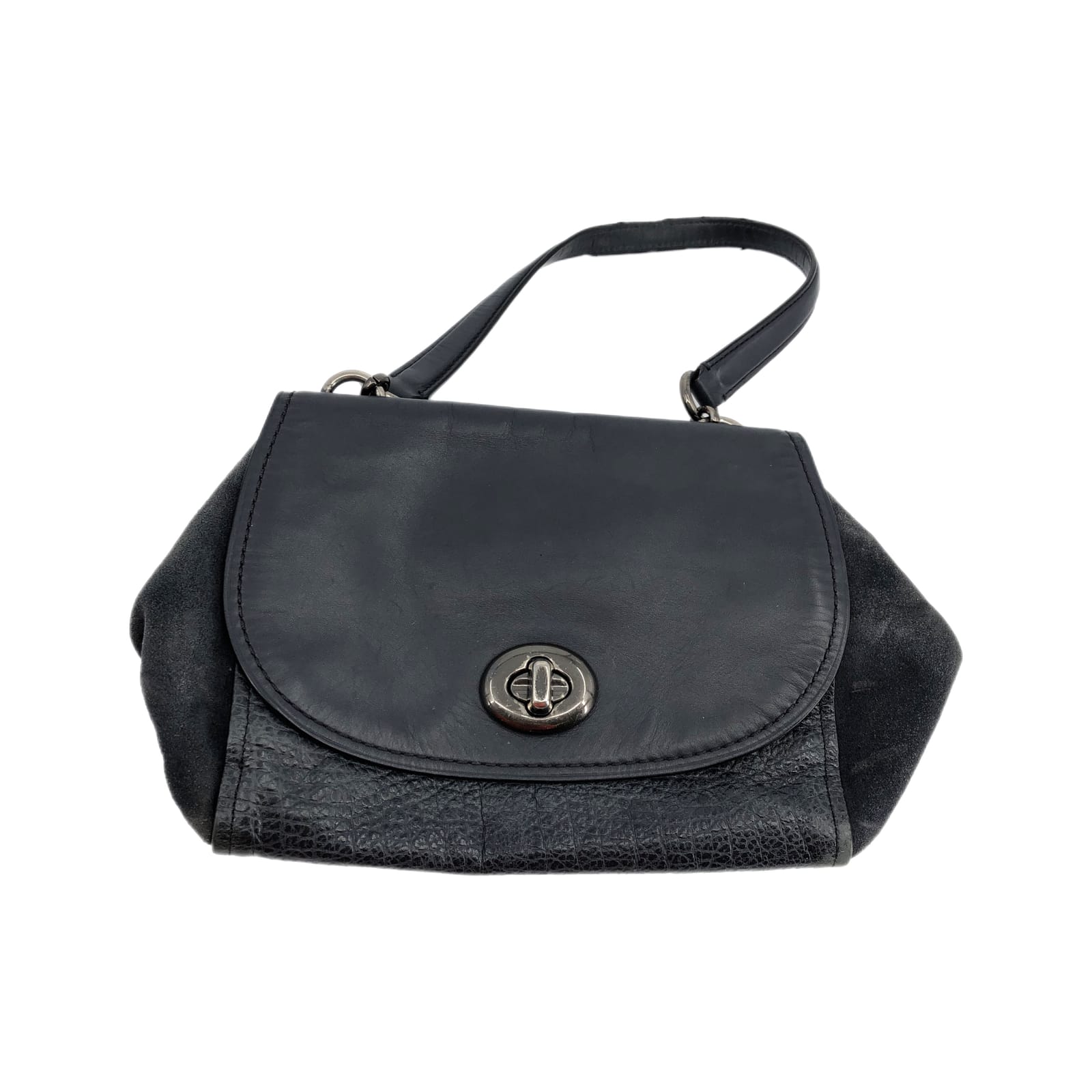 Coach Black & Blue Leather Shoulder Bag