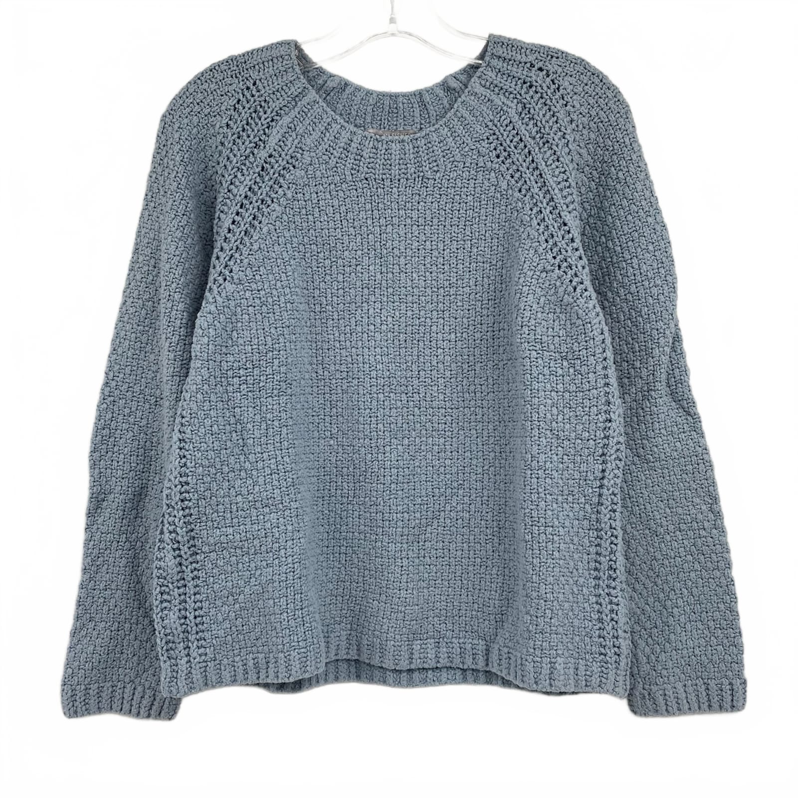 Eileen Fisher Blue Cotton-Nylon Pullover Sweater