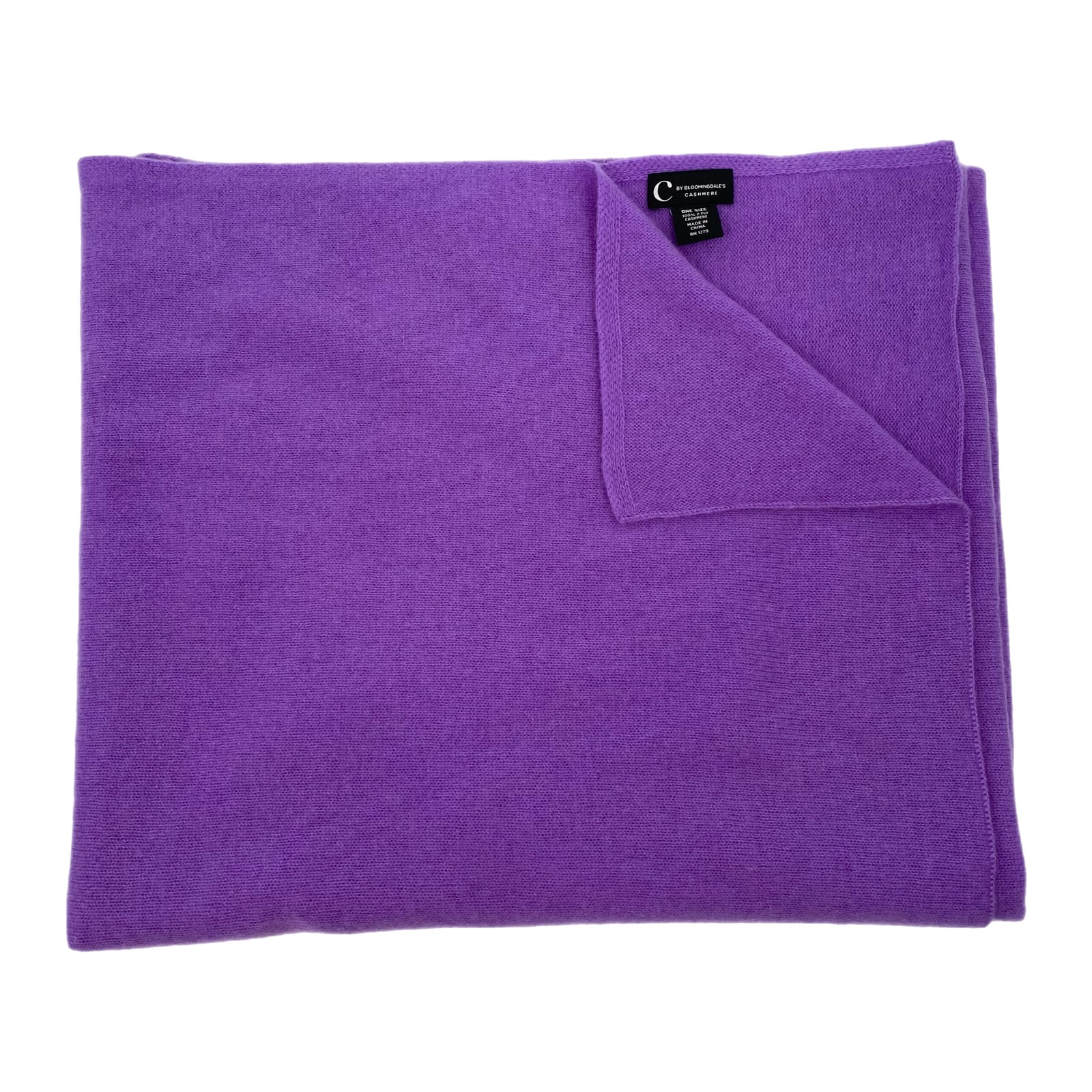 Bloomingdale's Purple 2-Ply Cashmere Scarf