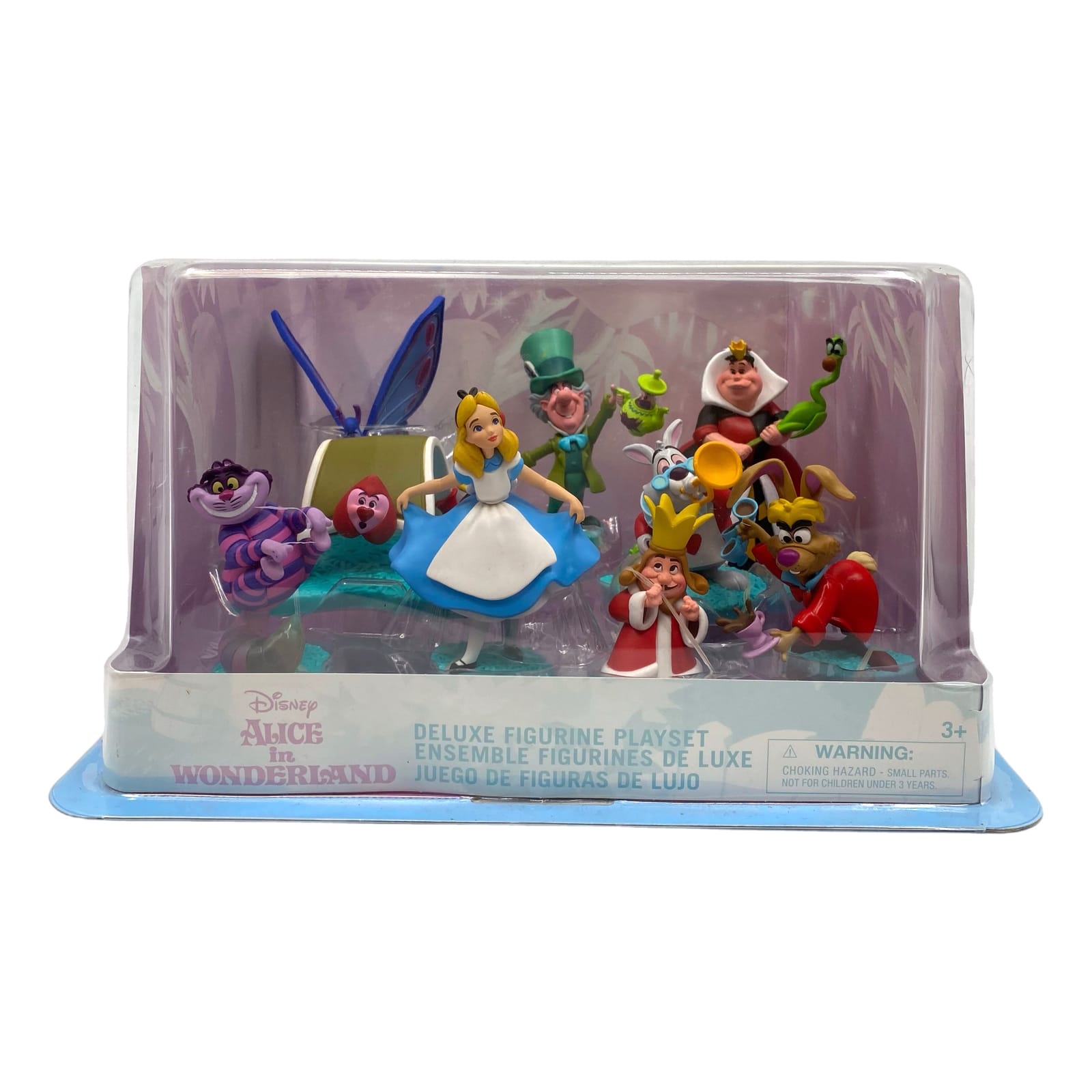 Disney Blue Alice in Wonderland Deluxe 9 Figurine Playset