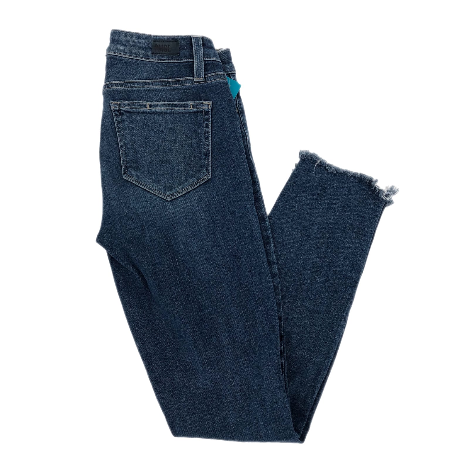 PAIGE Blue Distressed Skinny Jeans