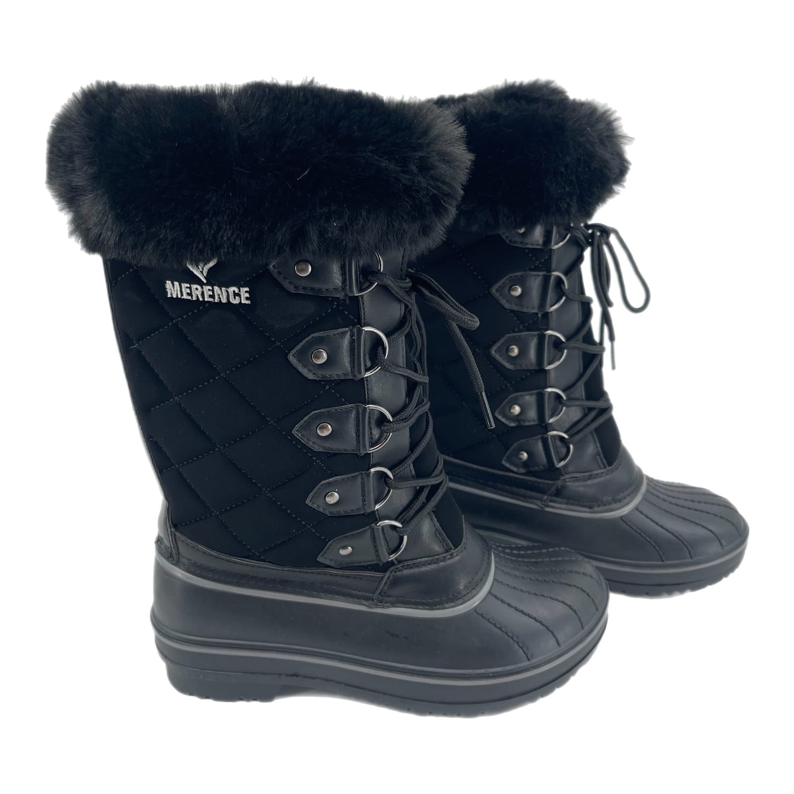 Merence Black Water Resistant Winter Boots