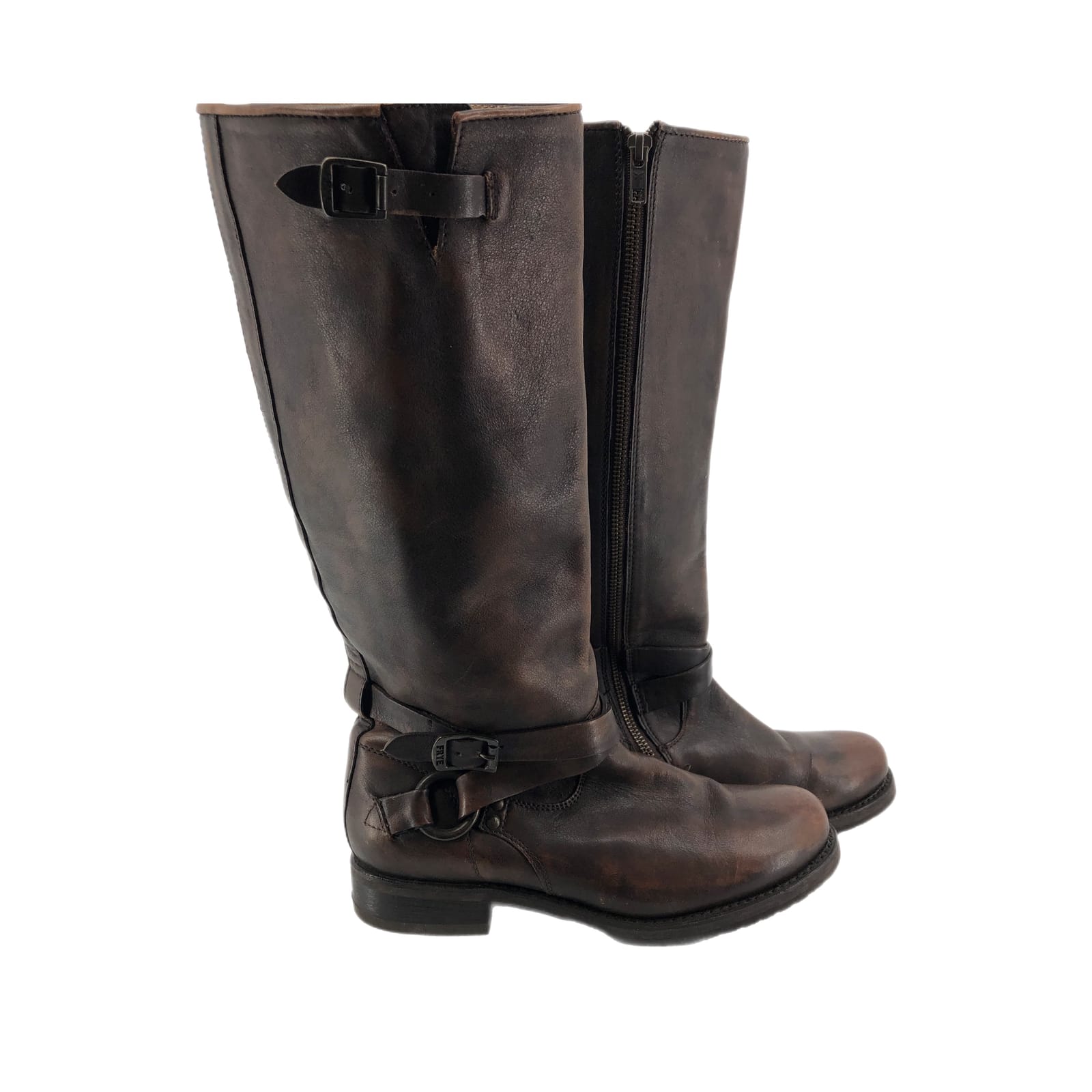 Frye Brown Leather Over the Knee Boots