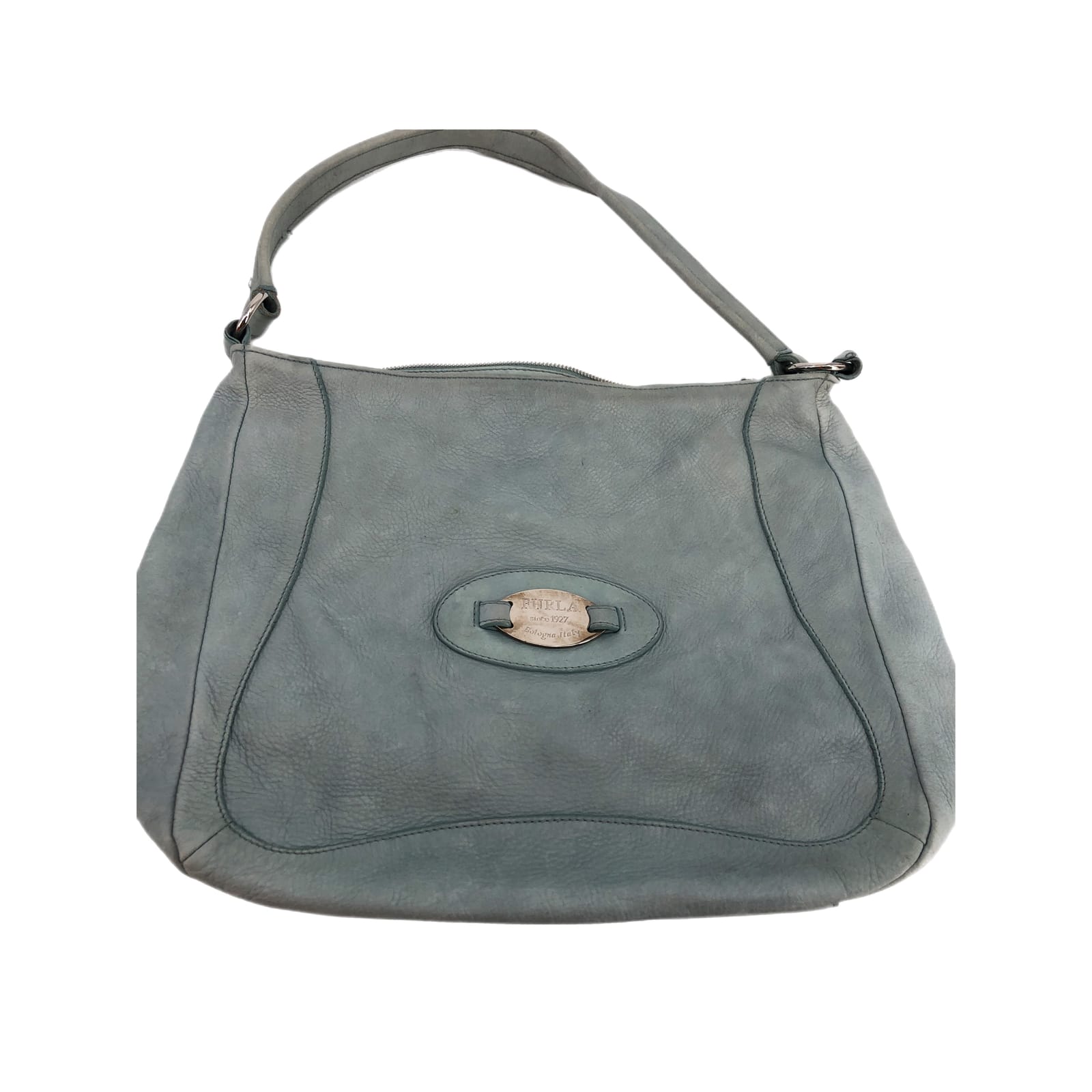 Furla Blue Leather Shoulder Bag