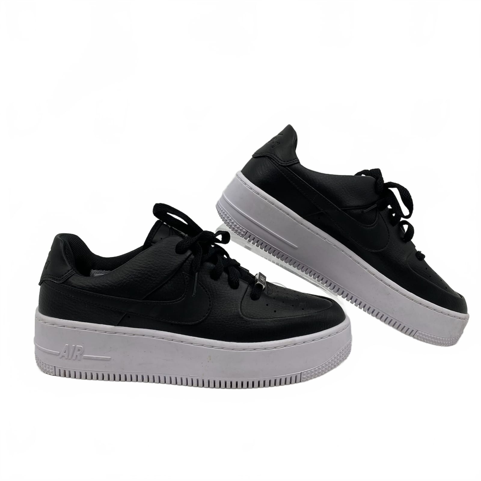 Nike Black White Air Force 1 Low Sneakers