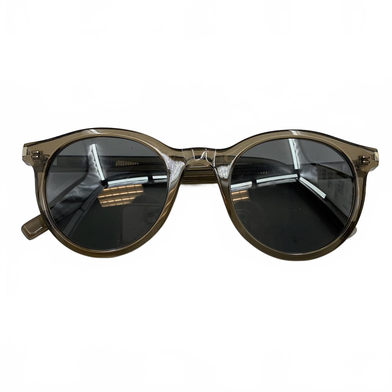 Saint Laurent Gray Classic Round Sunglasses