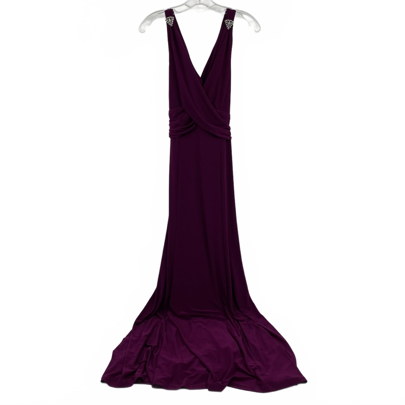 Ralph Lauren Purple V-Neck Maxi Evening Dress