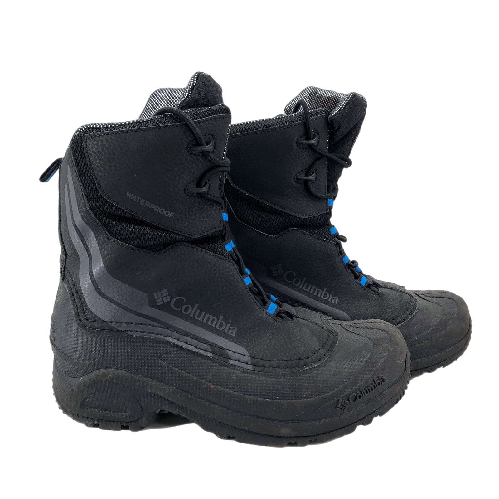Columbia Black and Blue Synthetic Snow Boots