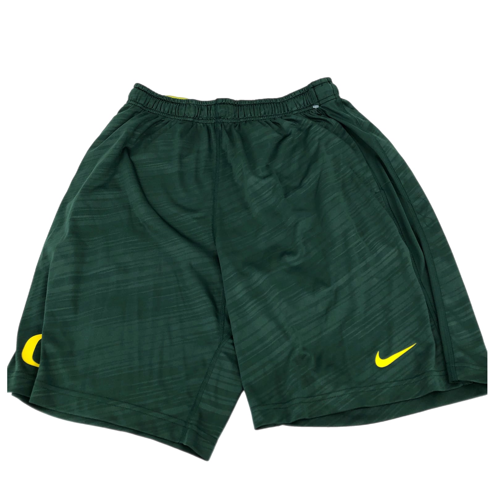 Nike Green & Yellow High Rise Athletic Shorts
