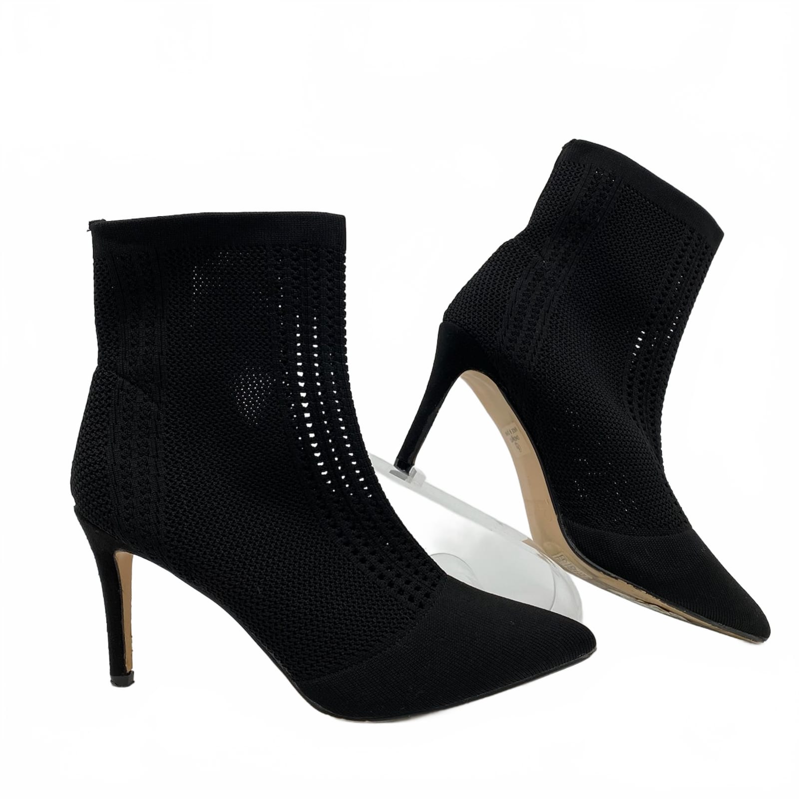 Catherine Malandrino Black Knit Stiletto Boots