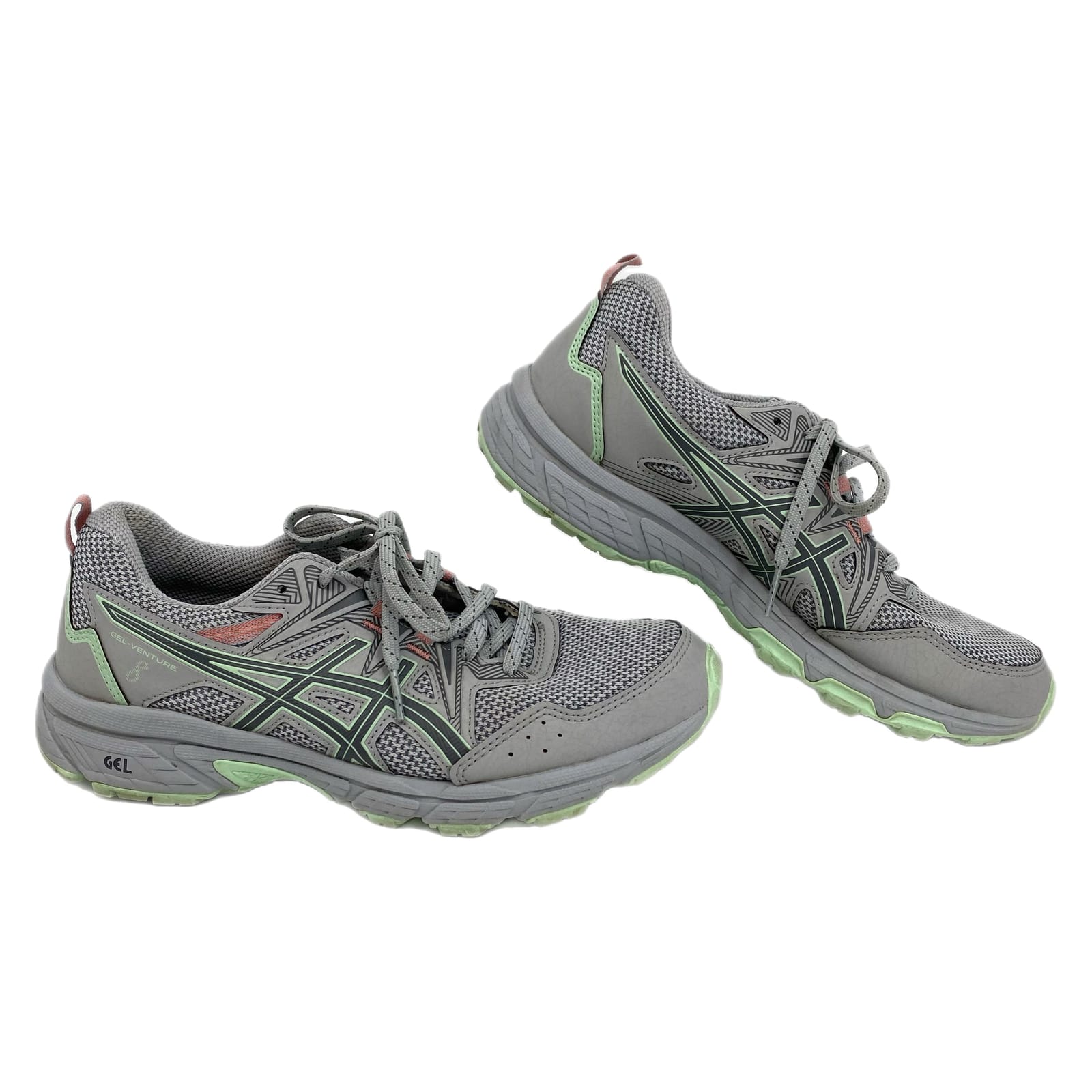 Asics Gray Green Gel-Venture Athletic Sneakers