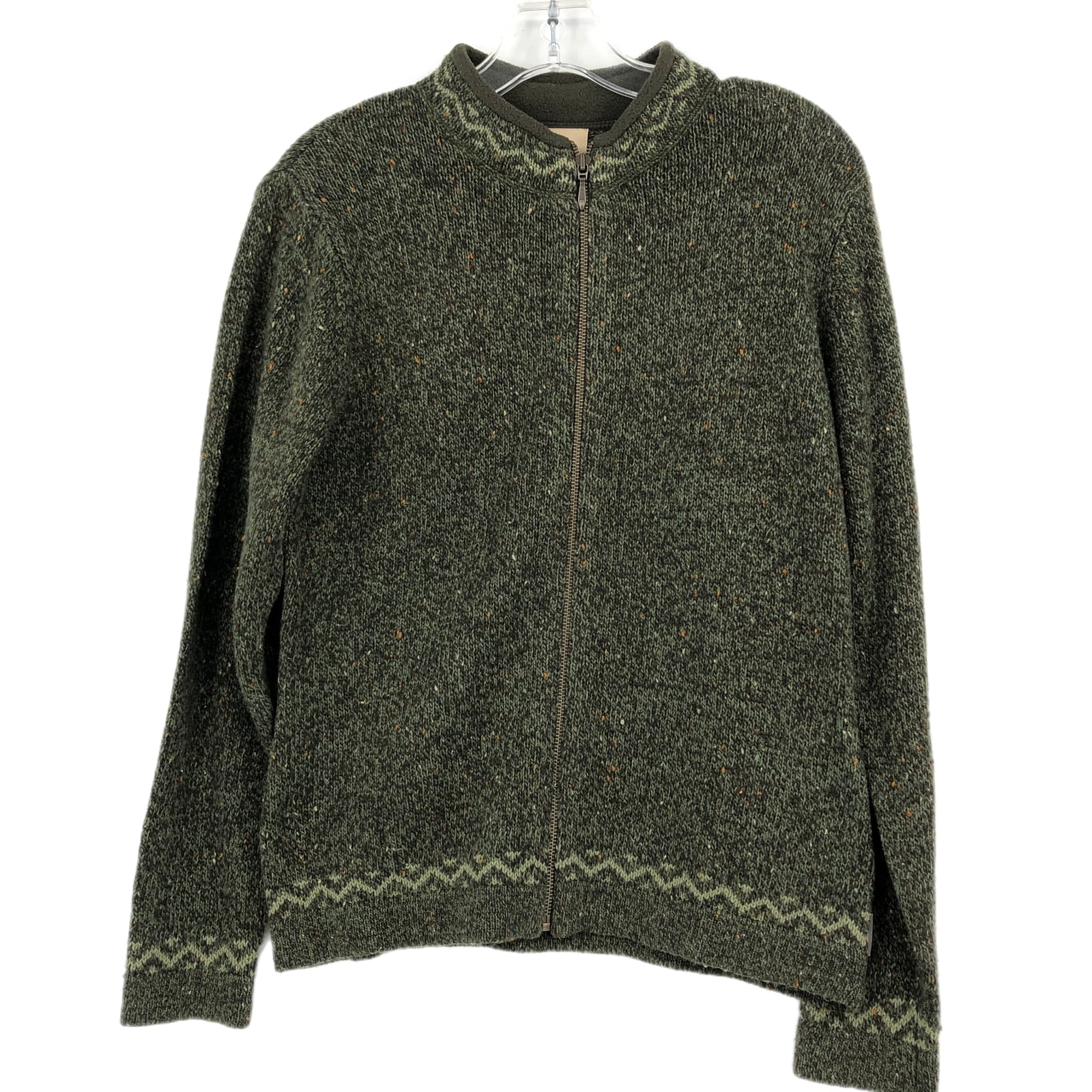 Woolrich Green Full Zip Sweater