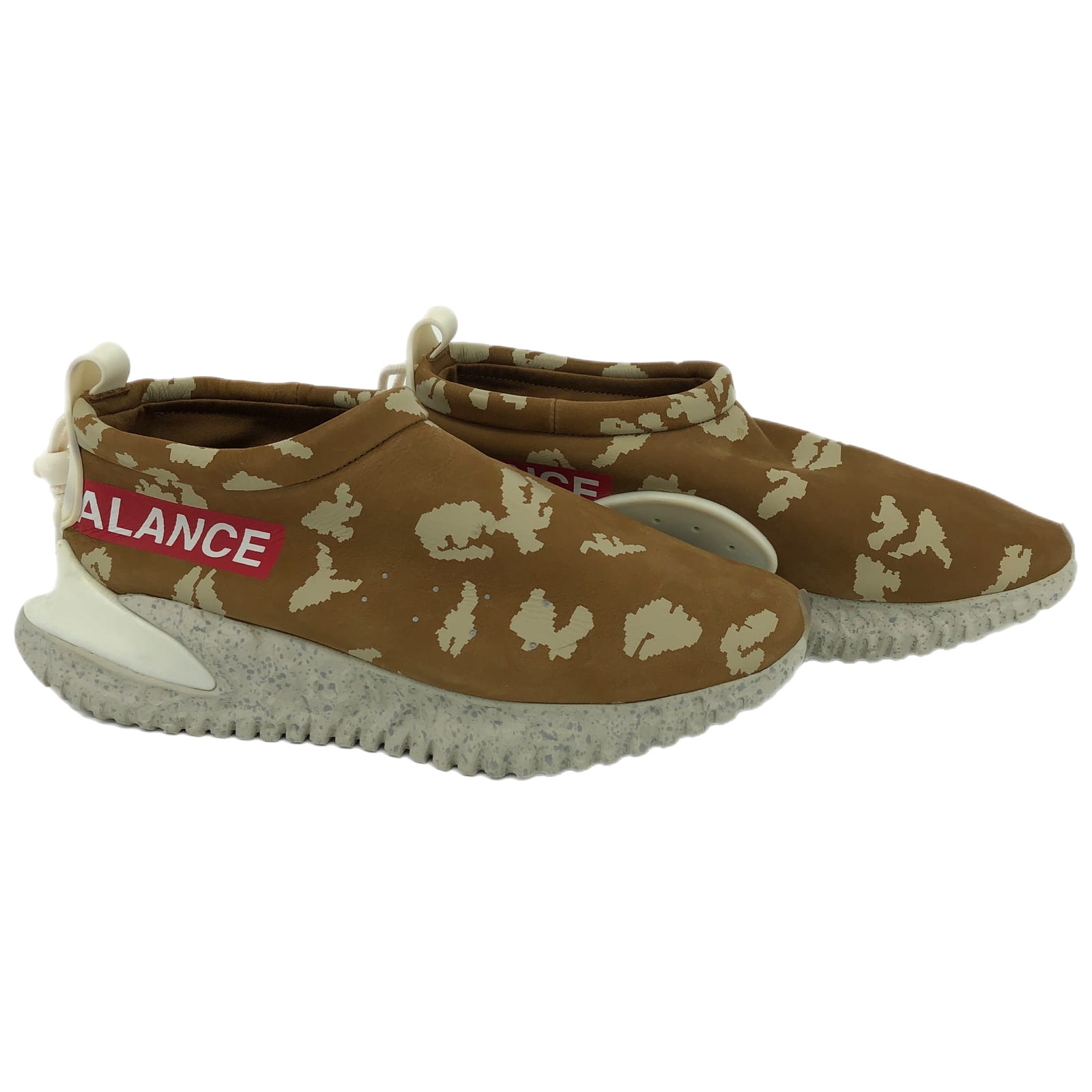 Nike Brown & White Slip-On Sneakers