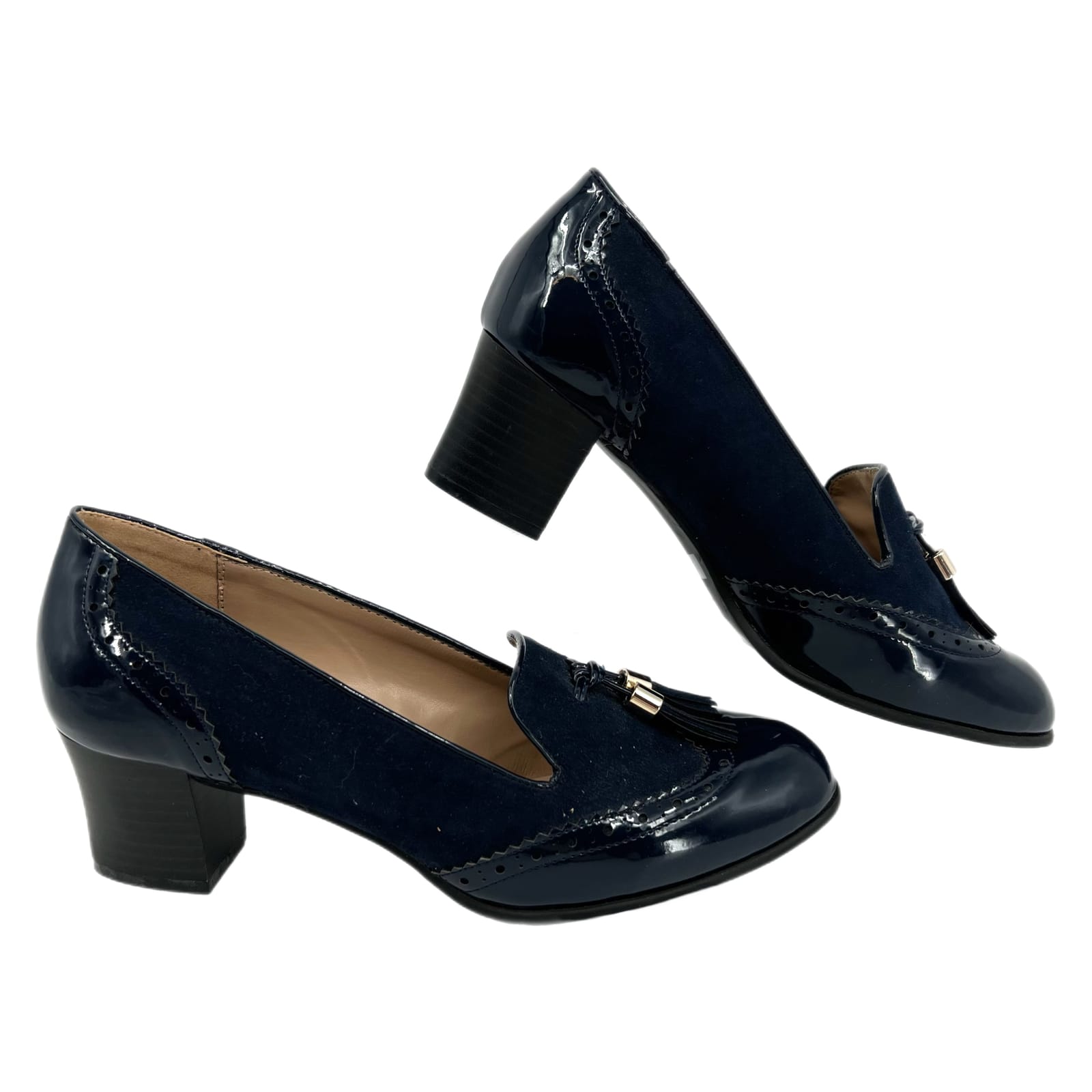 Karen Scott Blue Tassel Block Heels