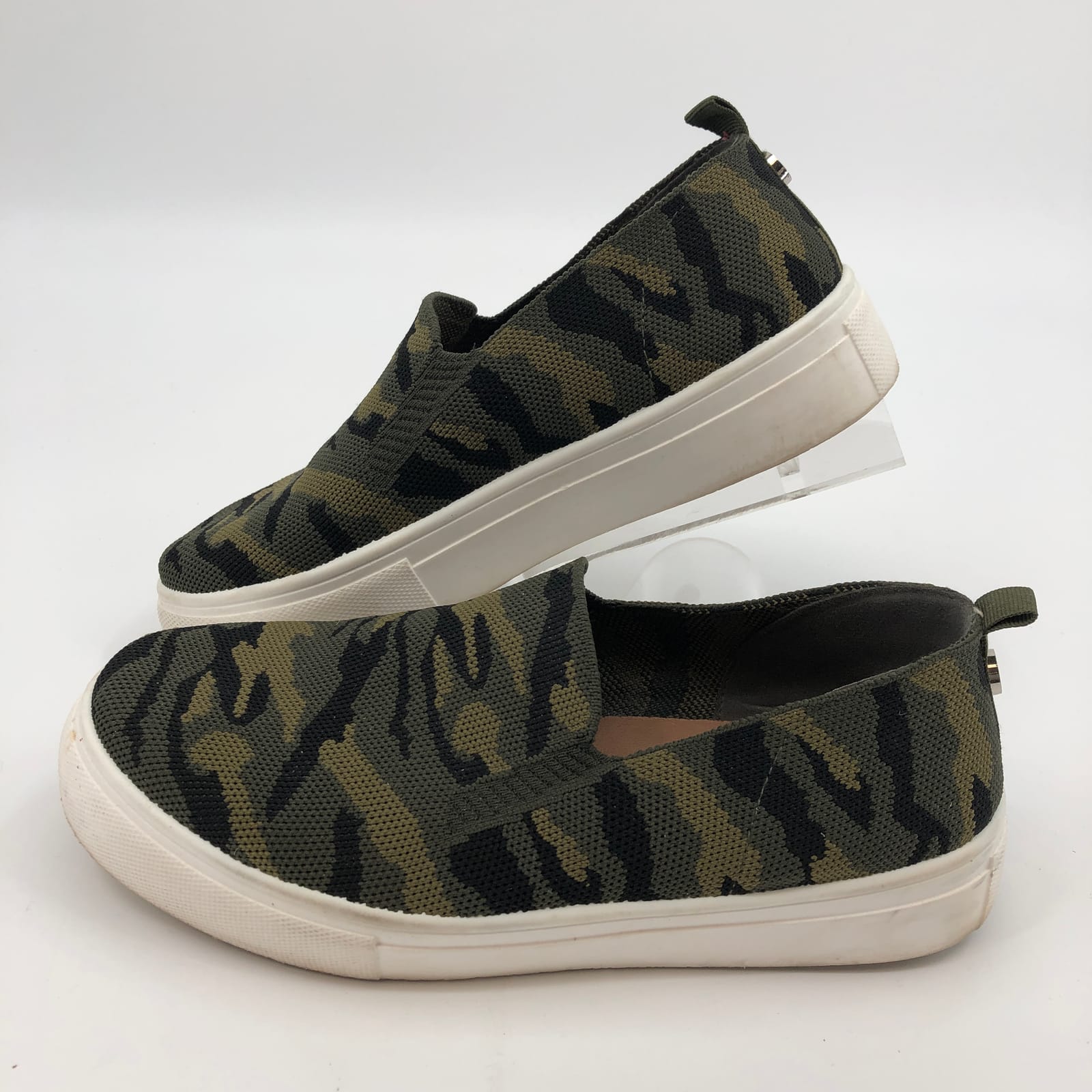 Steve Madden Green & Black Camouflage Slip-On Sneakers