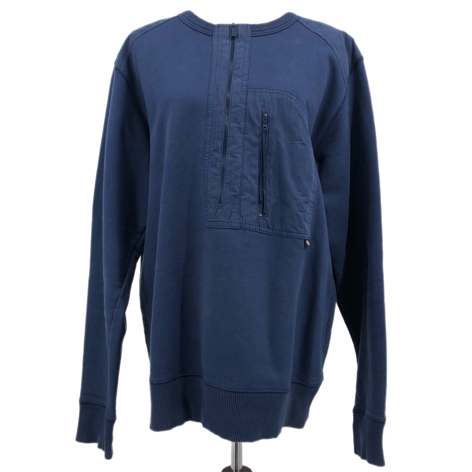 Silas Blue 1/2 Zip Henley Sweatshirt