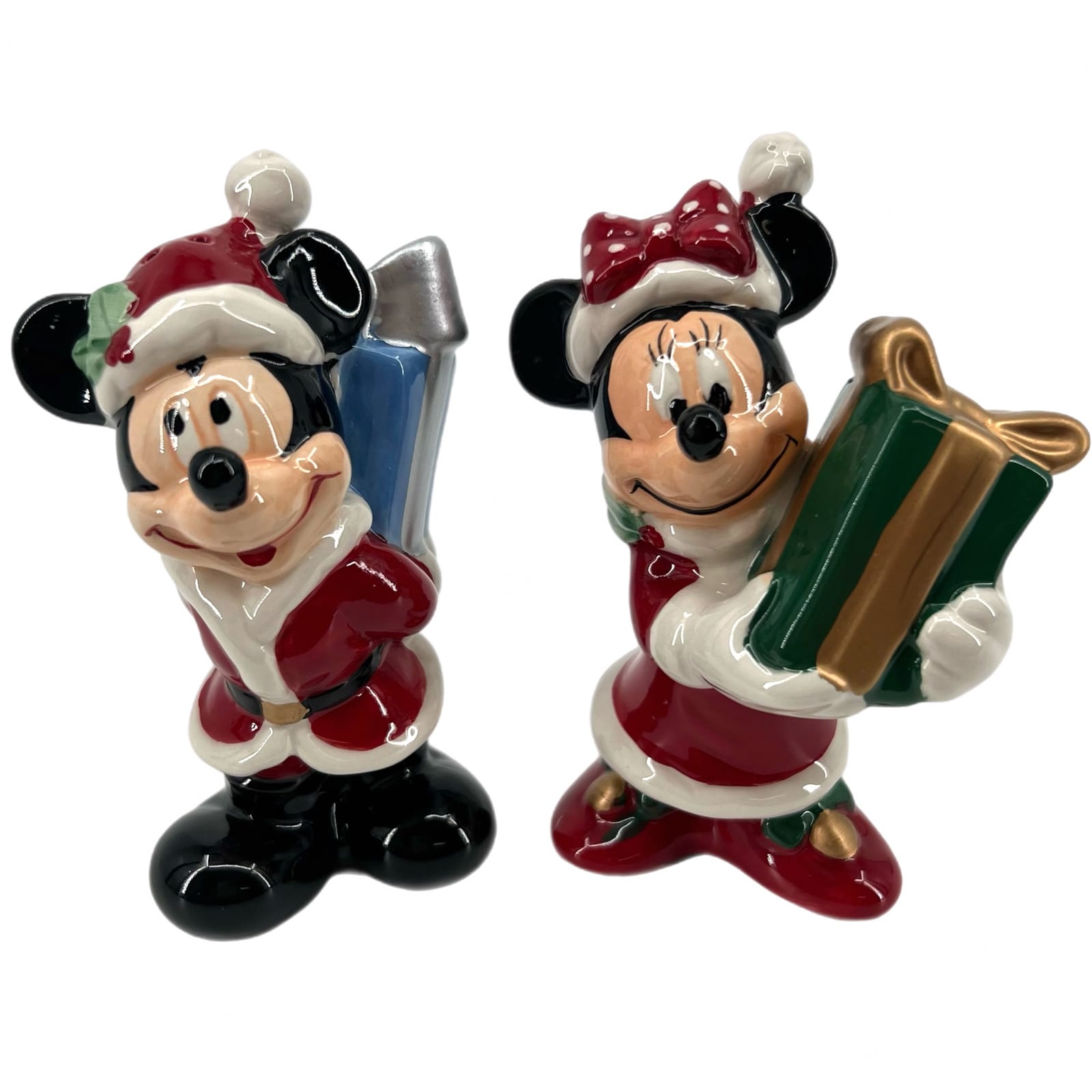 Disney Mickey + Minnie Mouse Christmas Salt & Pepper Shakers