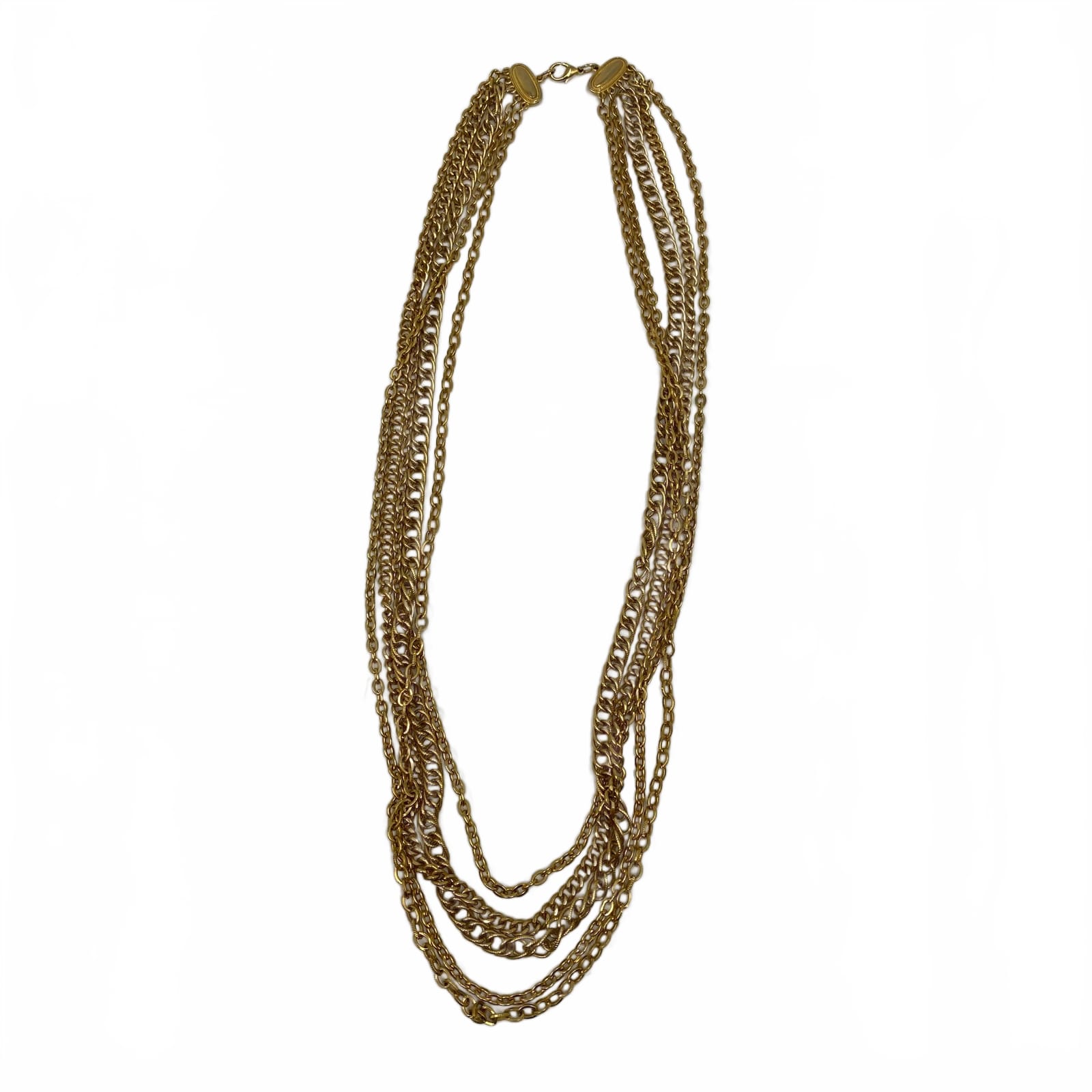 Vintage Gold Layered Chain Necklace