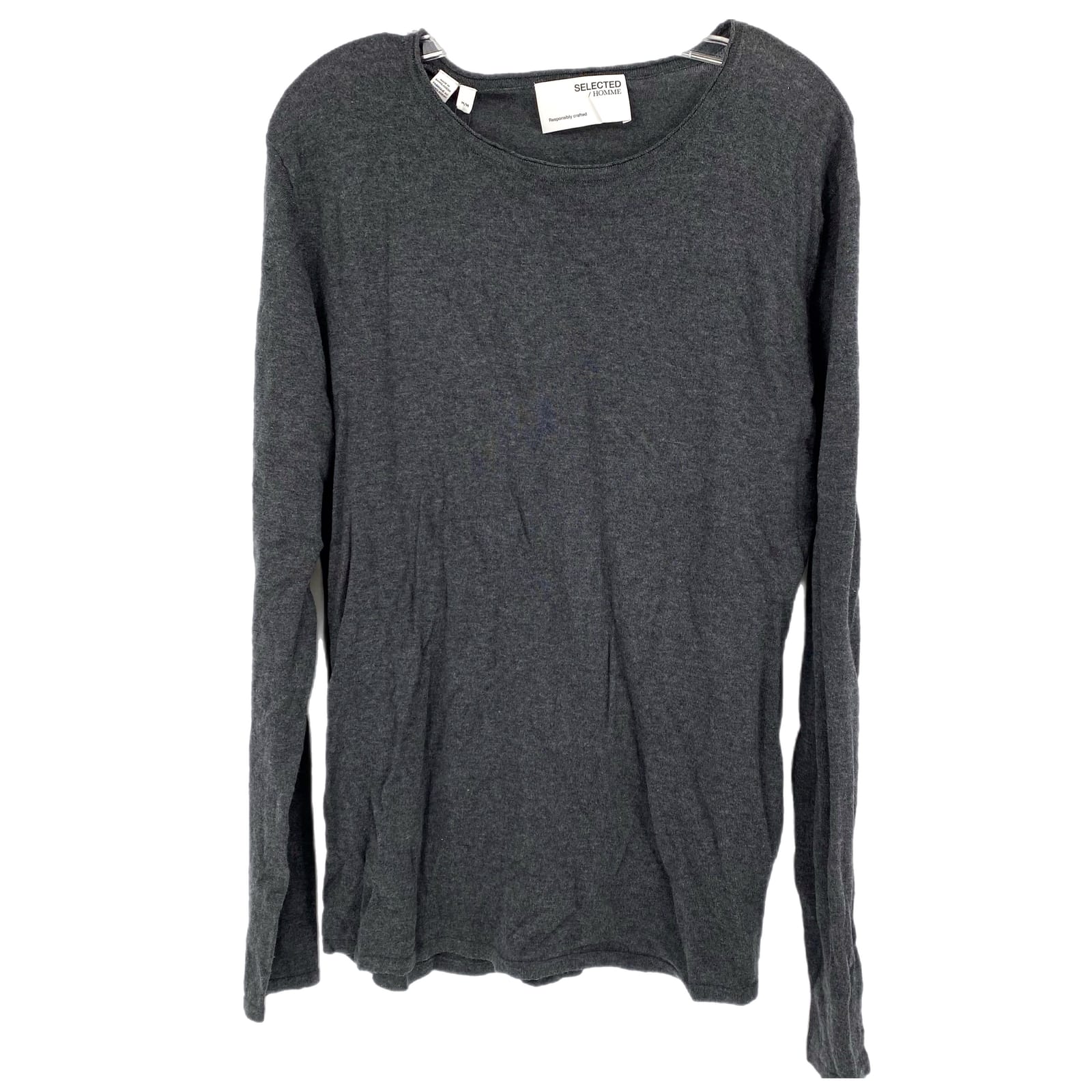 Selected Homme Gray Long Sleeve Crew Neck Sweater