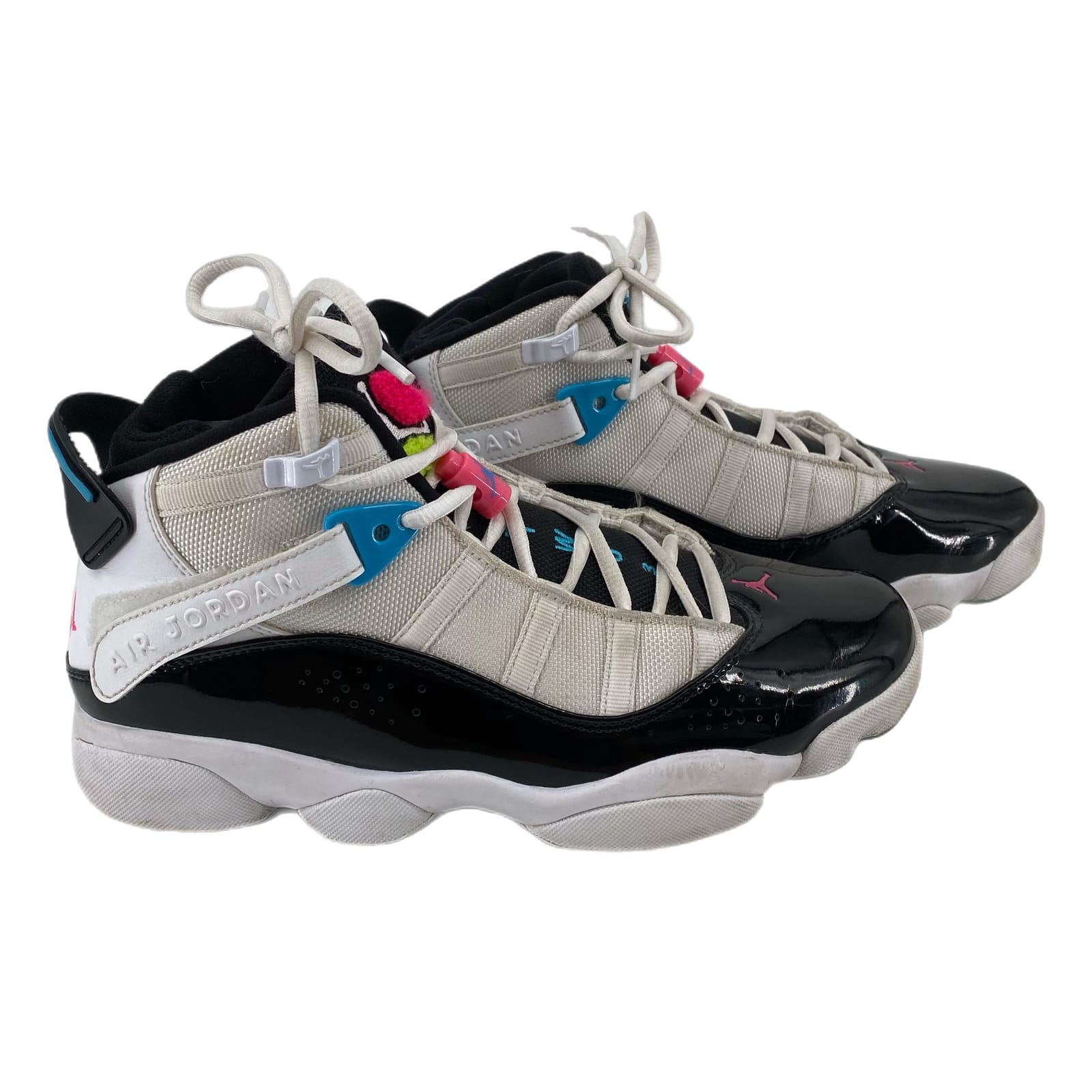 Nike White/Black Air Jordan 6 Rings South Beach Sneakers