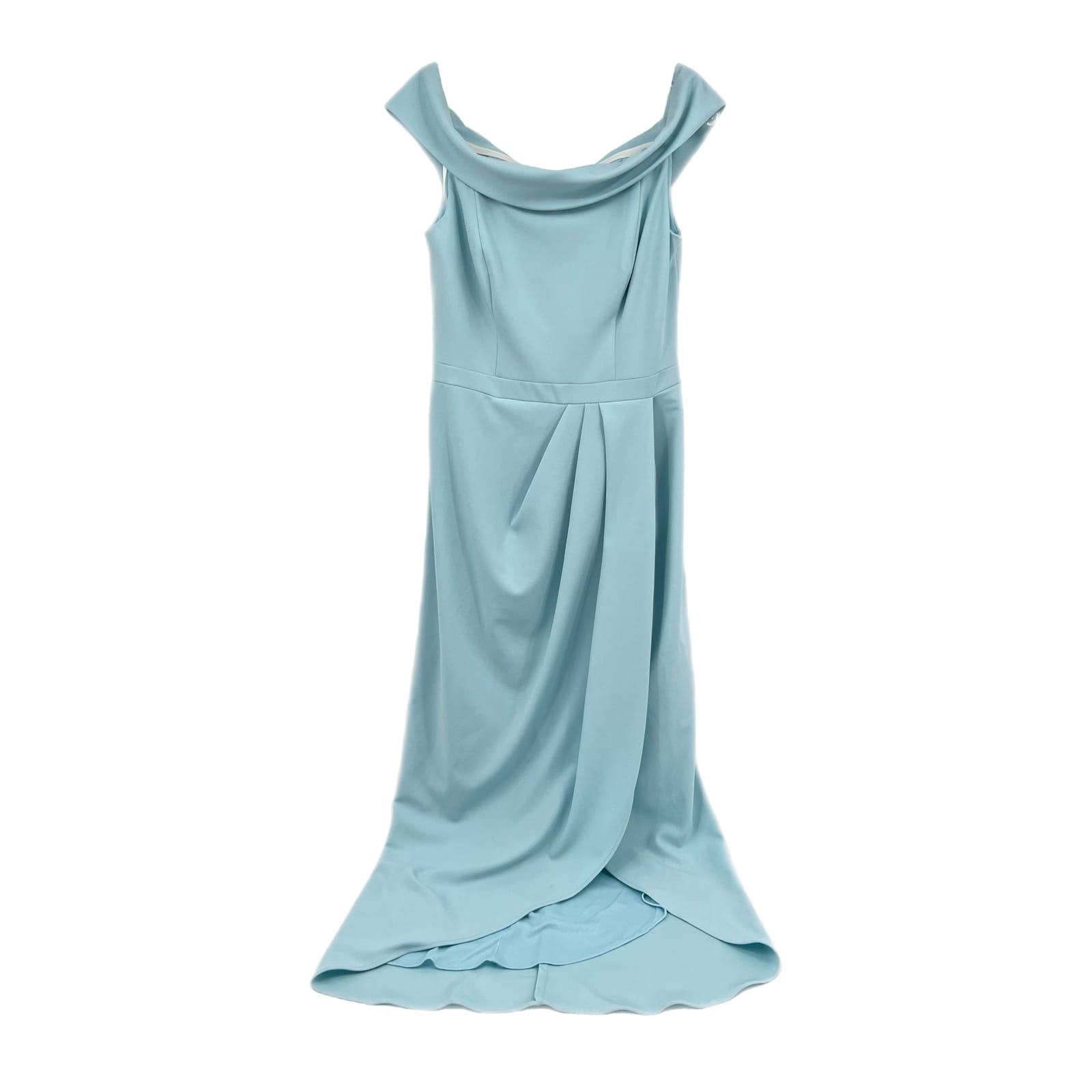 BHLDN Blue Off the Shoulder Hi-Low Formal Dress