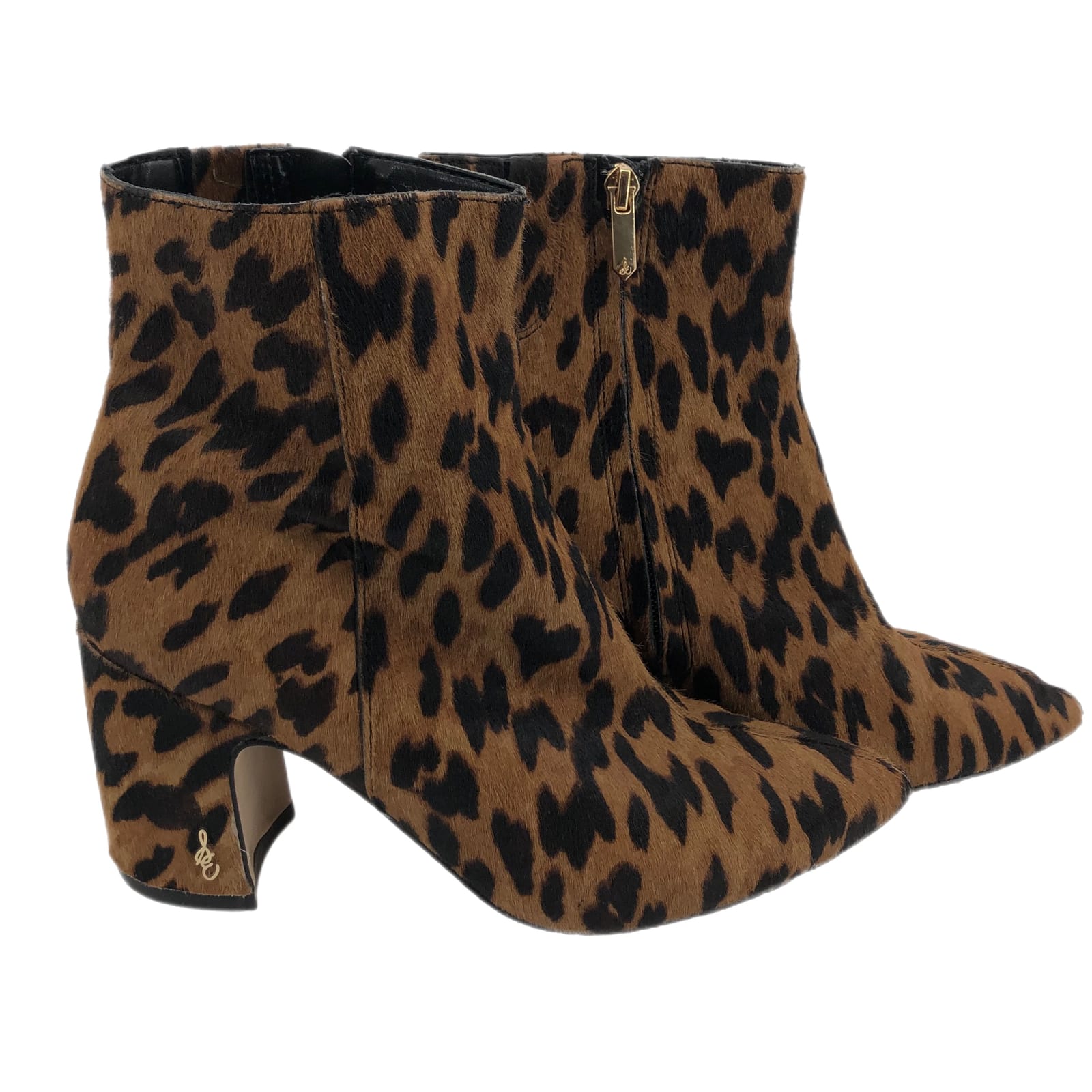 Sam Edelman Black/Brown Leather Heel Ankle Boots