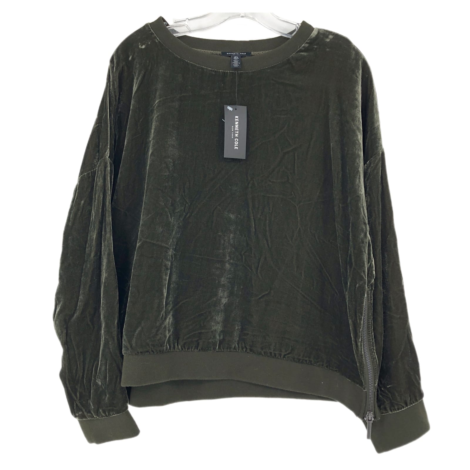 Kenneth Cole Green Velvet Sweatshirt