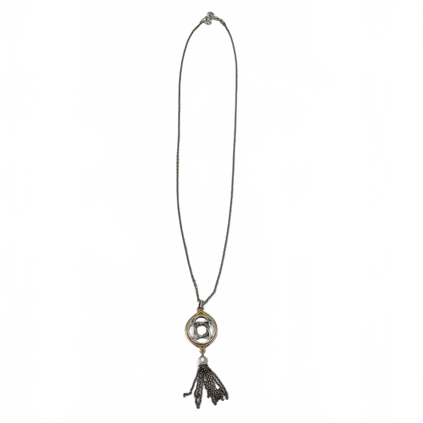 Brighton Silver & Gold Tassel Necklace
