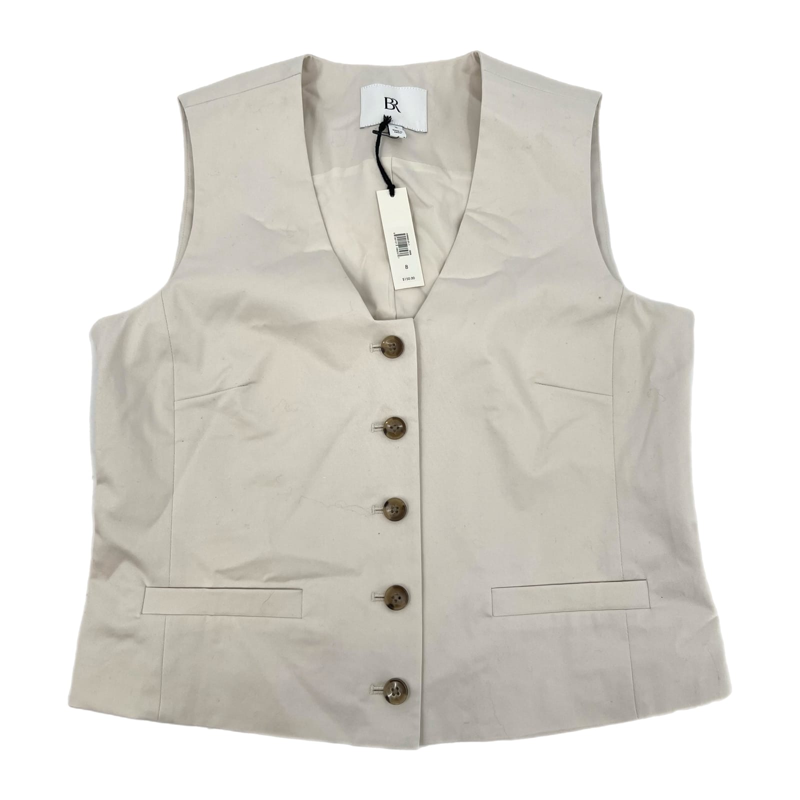 Banana Republic Cream Button Front Vest