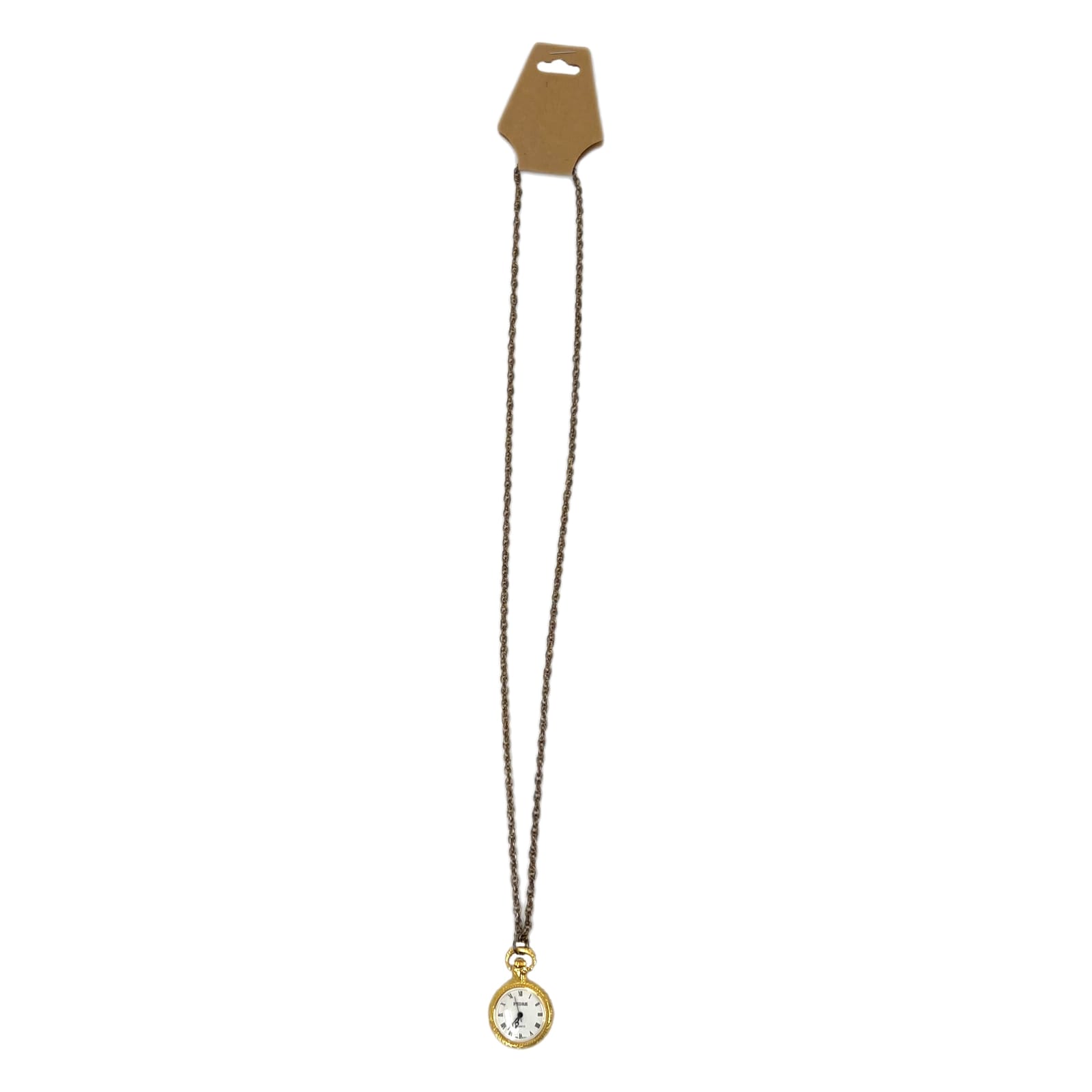 Elegant Gold Watch Pendant Necklace