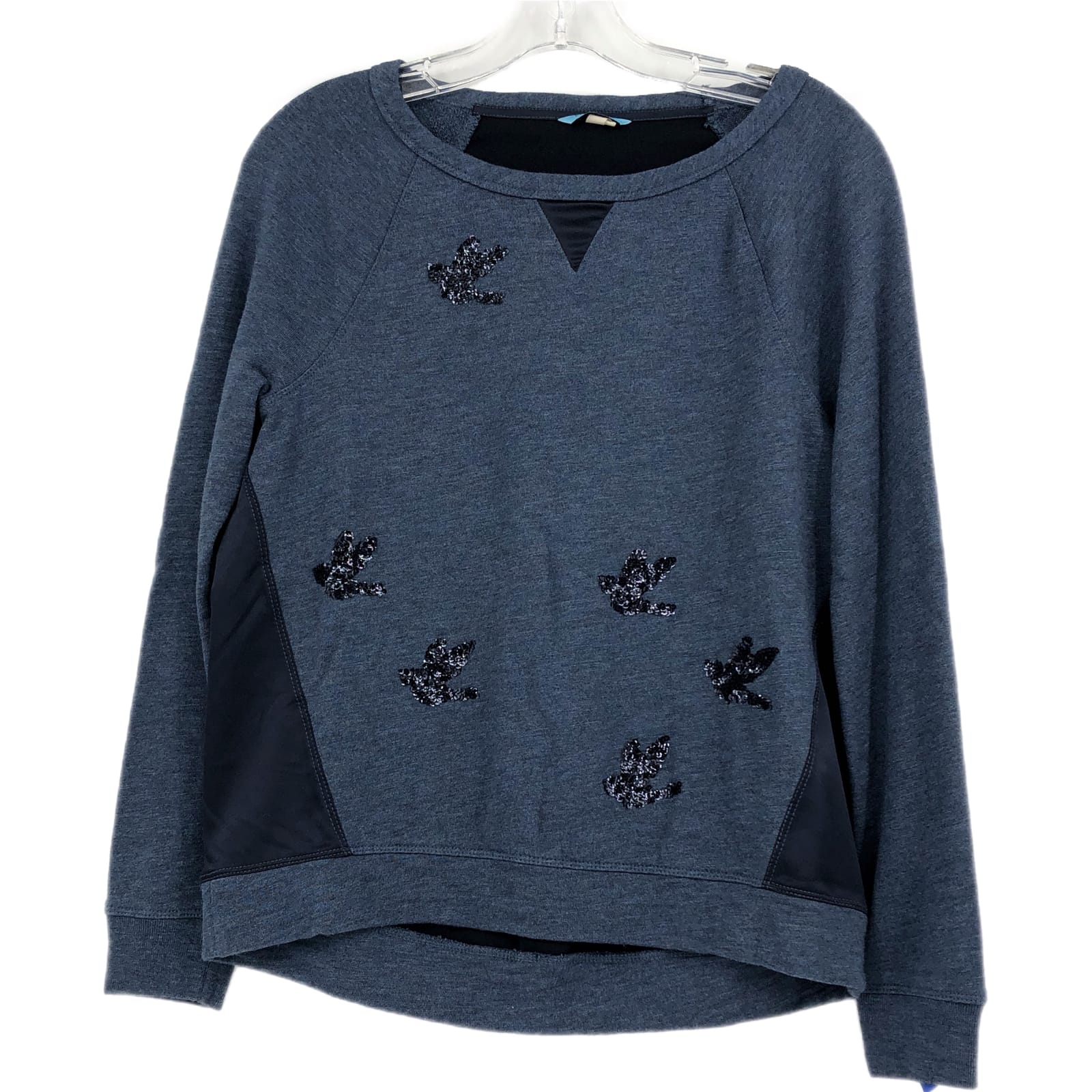 Classic Blue Sparkled Birds Sweatshirt